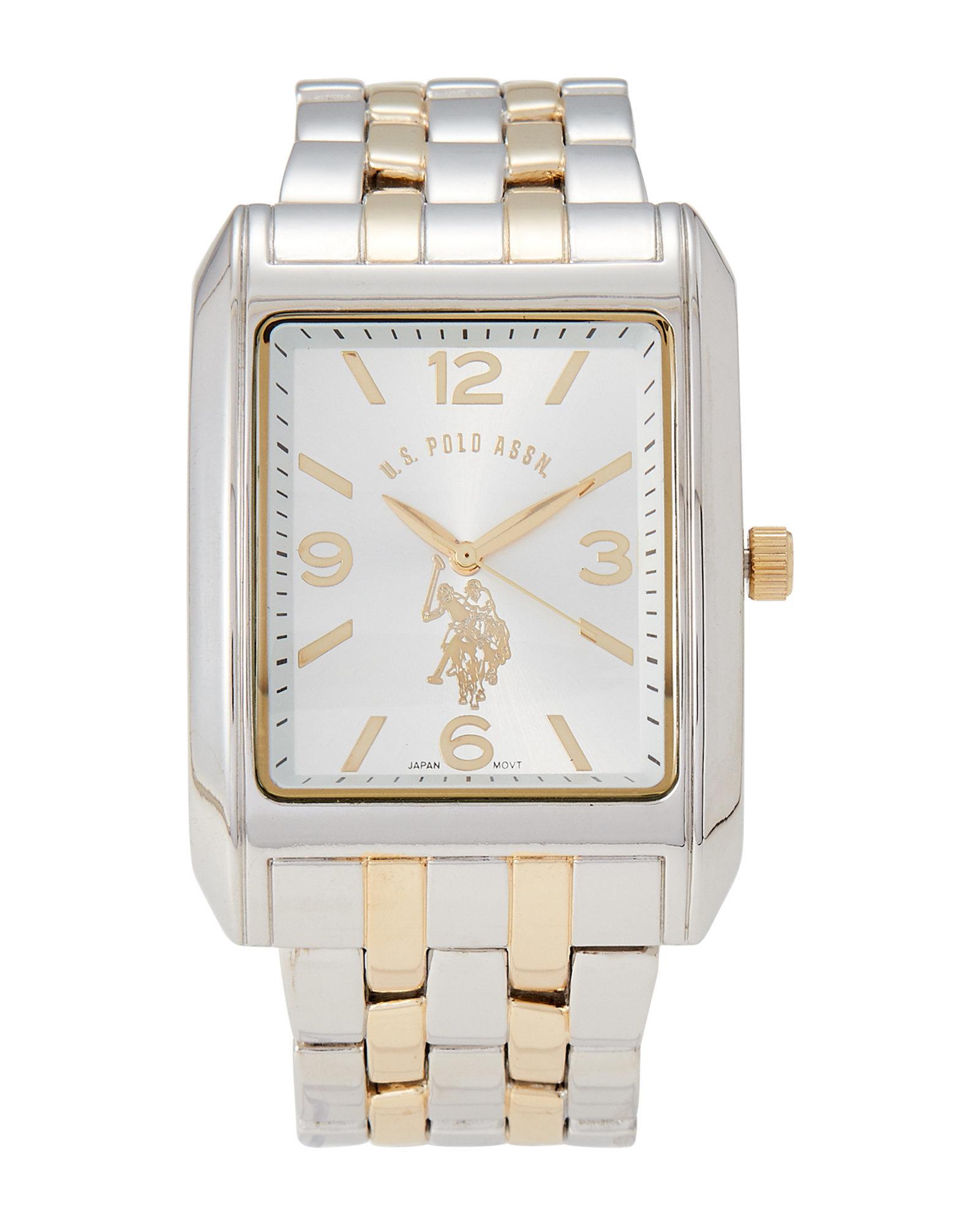 us polo assn stainless steel watch
