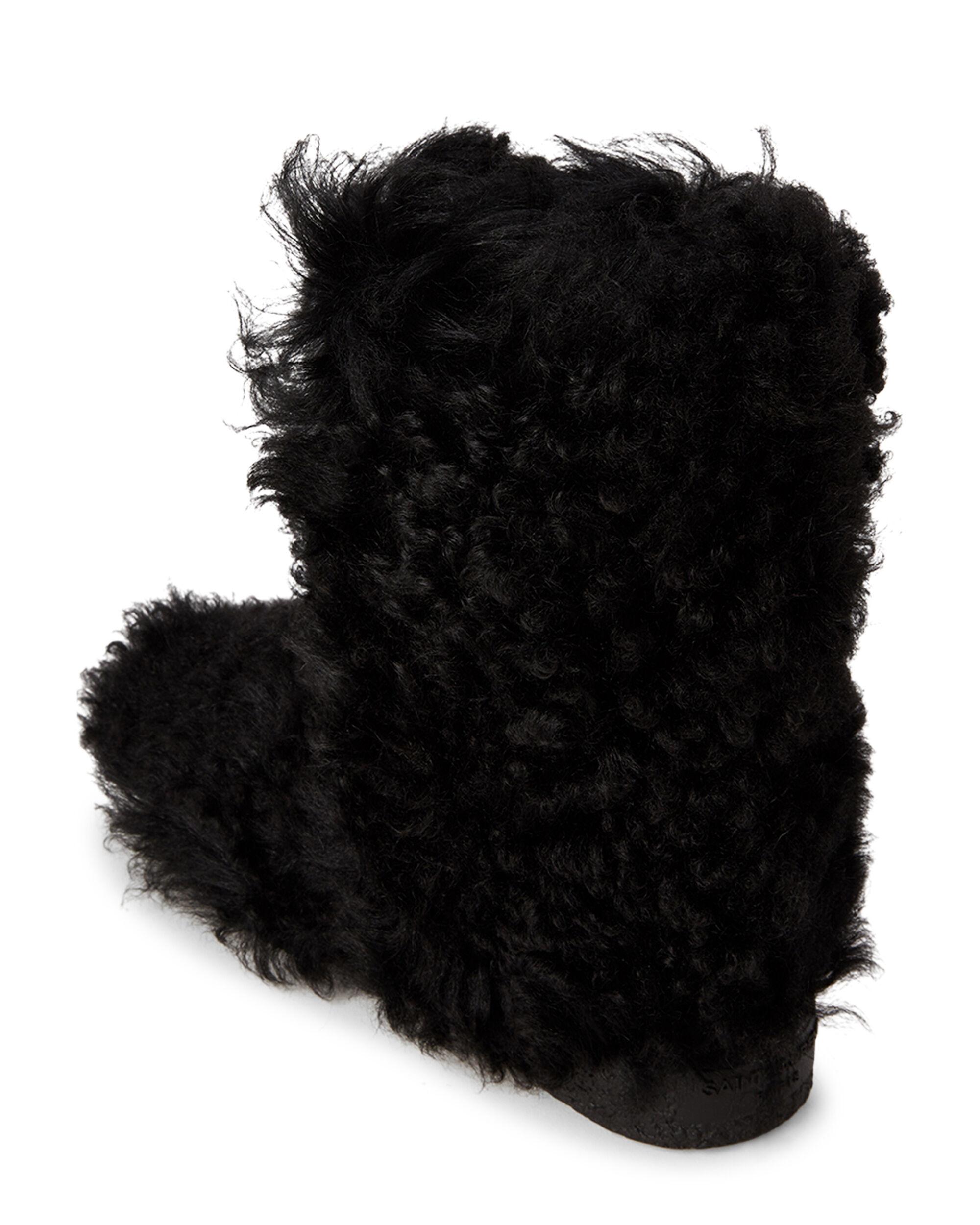 saint laurent furry boots