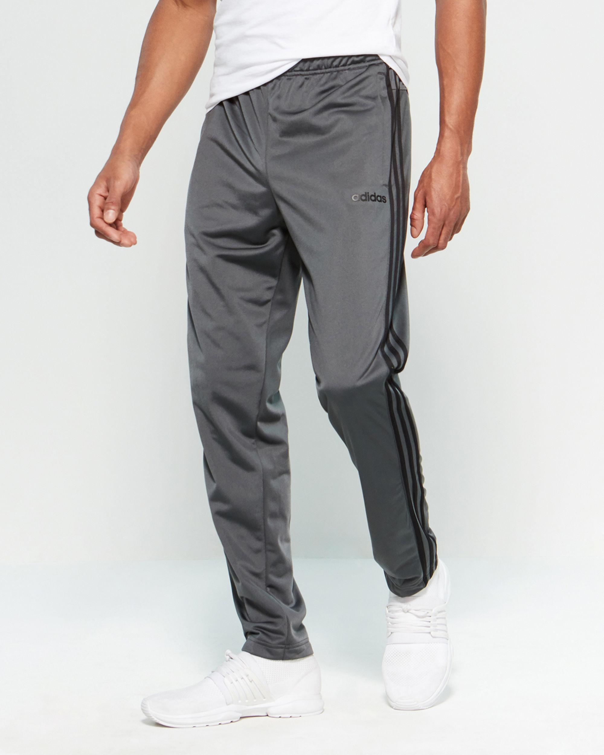 adidas solid men's black track pants