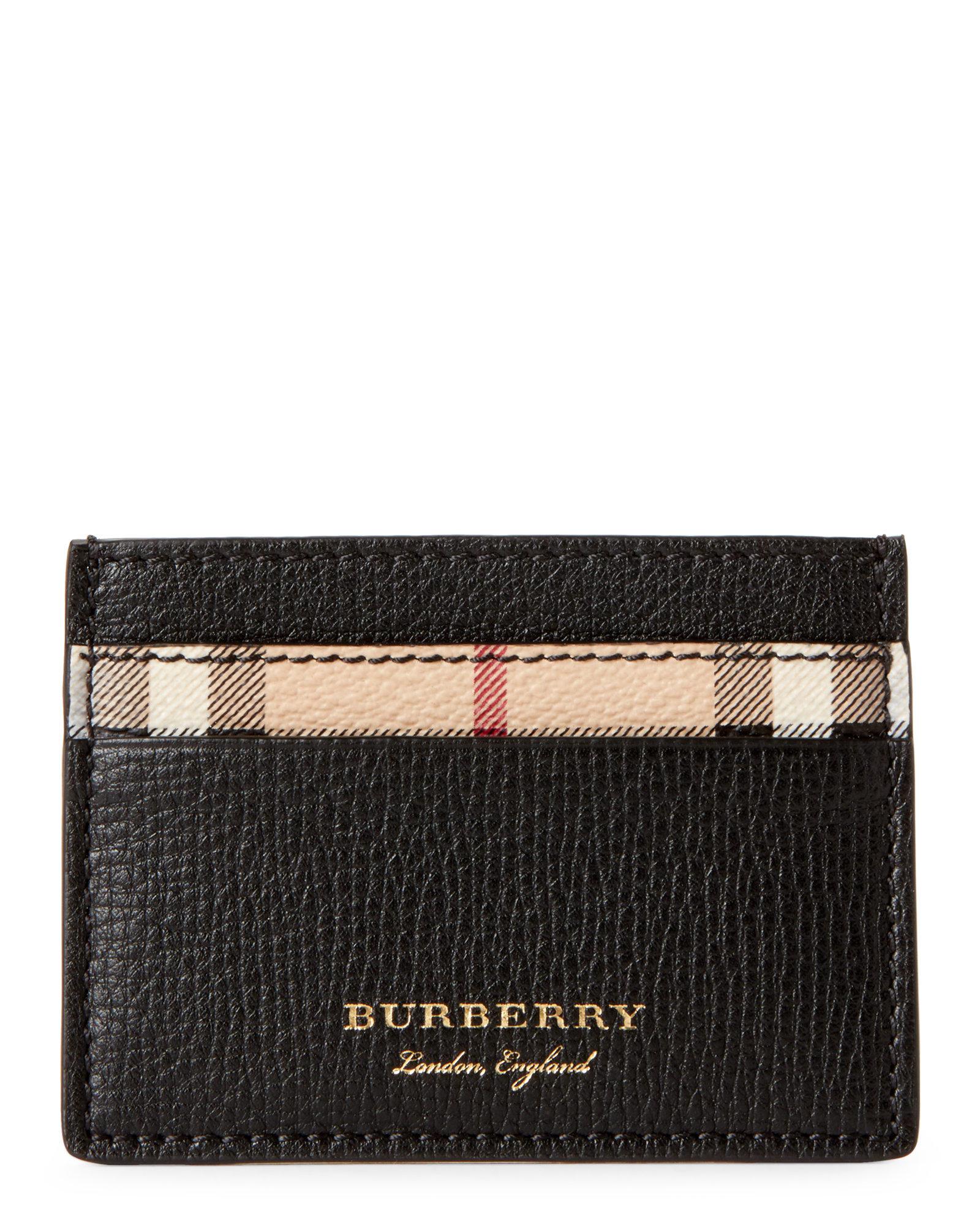 burberry check card case