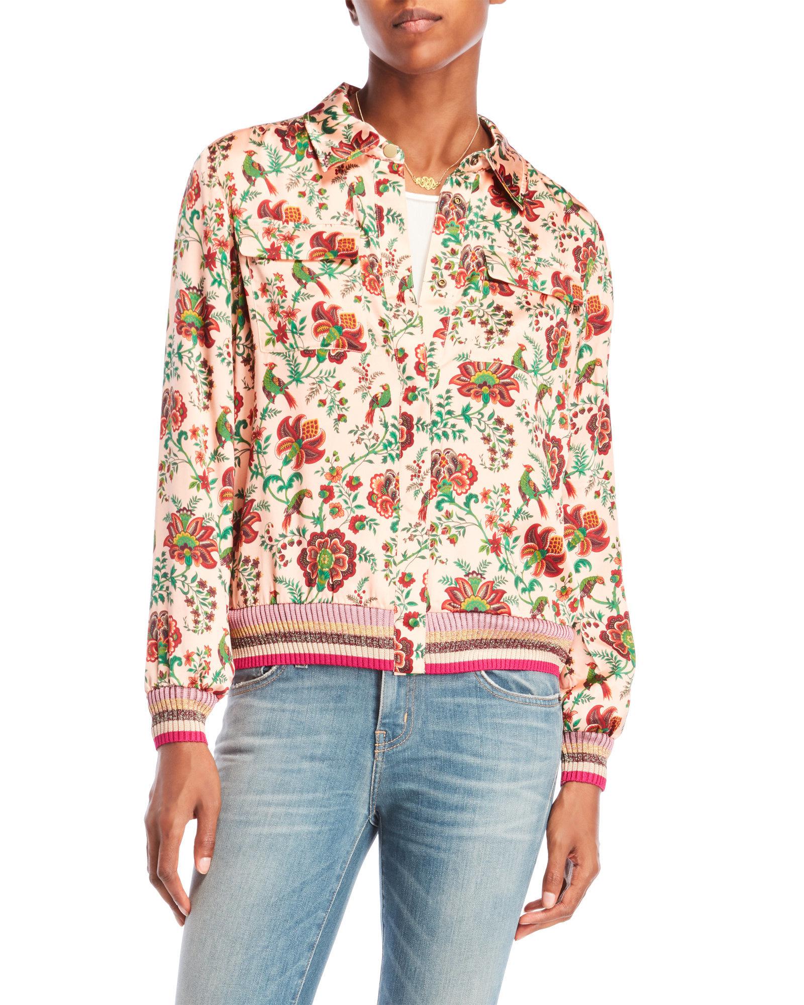 Scotch & Soda Floral Bomber Jacket | Lyst