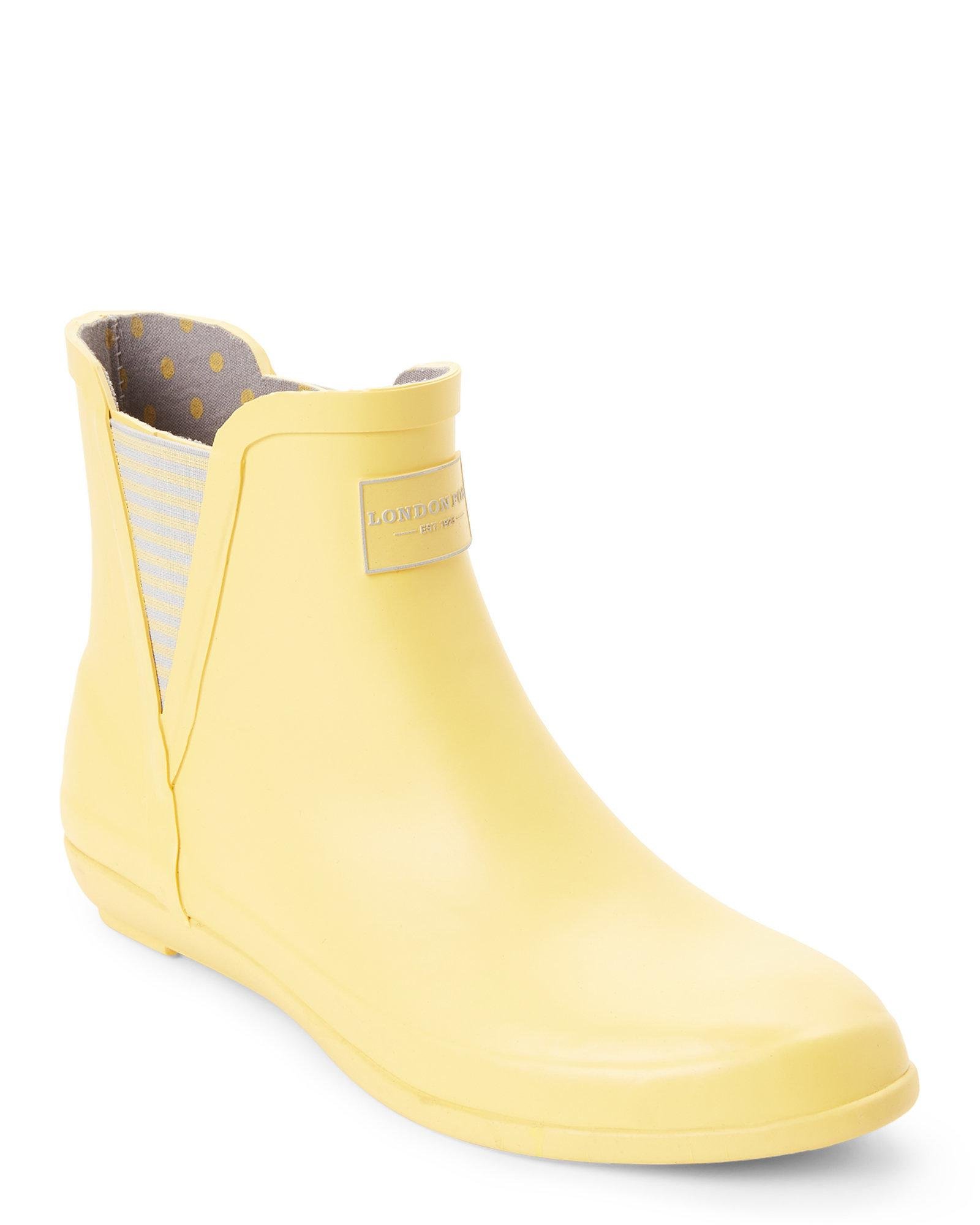london fog yellow rain boots