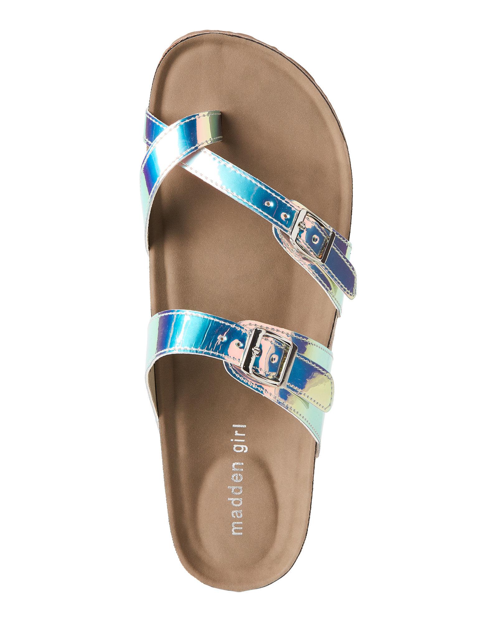 Madden Girl Iridescent Bryceee Footbed Sandals Lyst