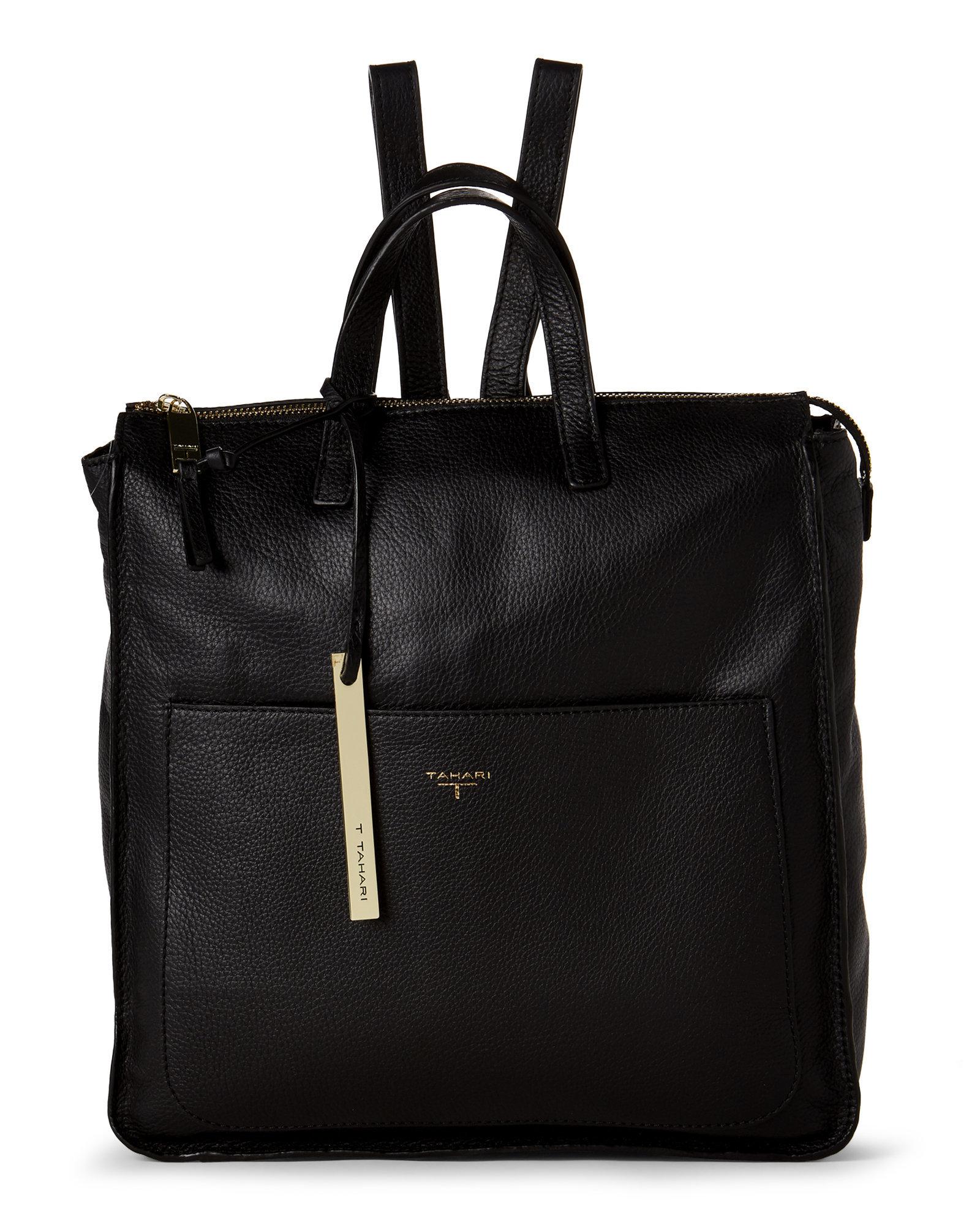 tahari leather backpack