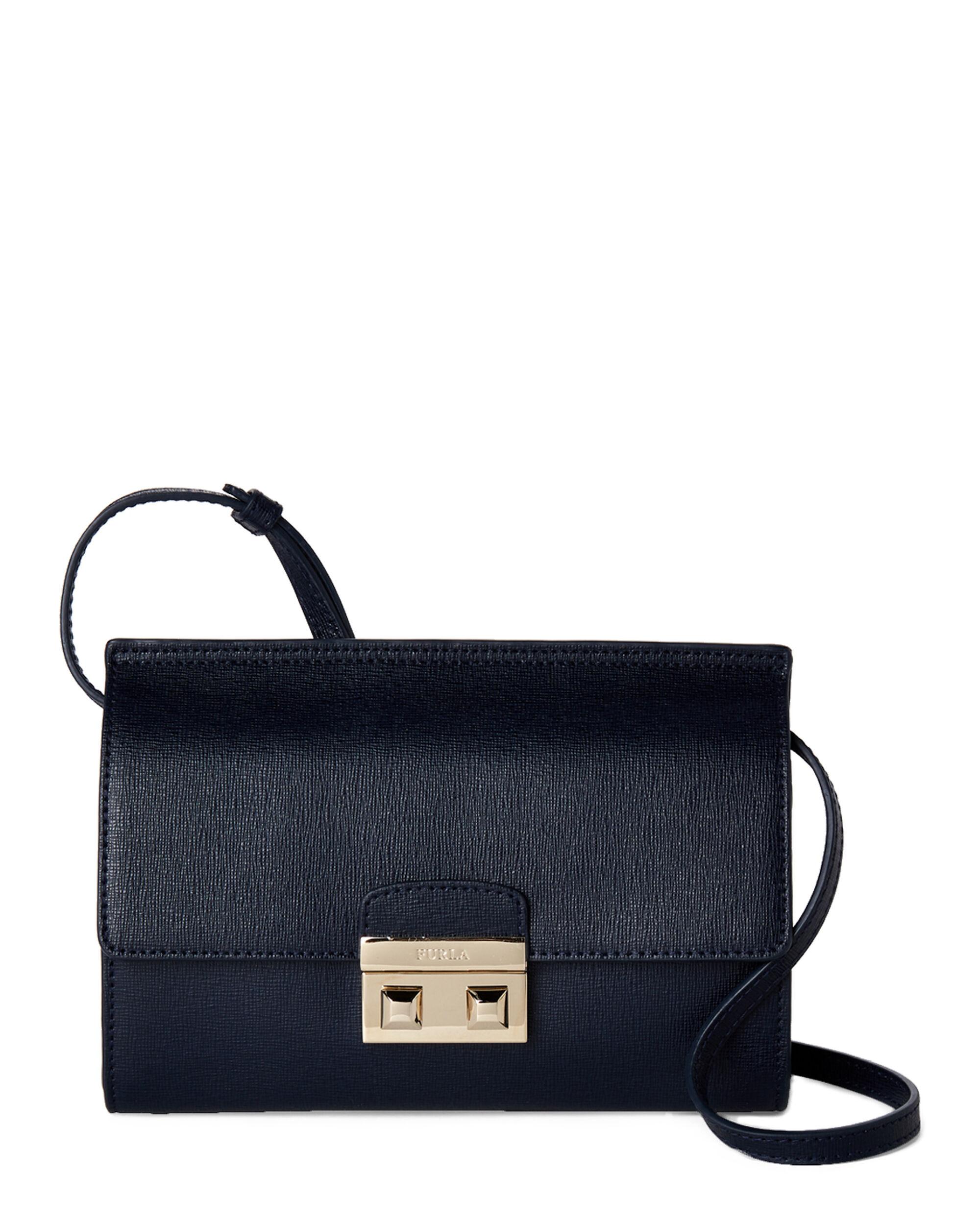 Furla Leather Blue Bella Mini Saffiano Crossbody Lyst