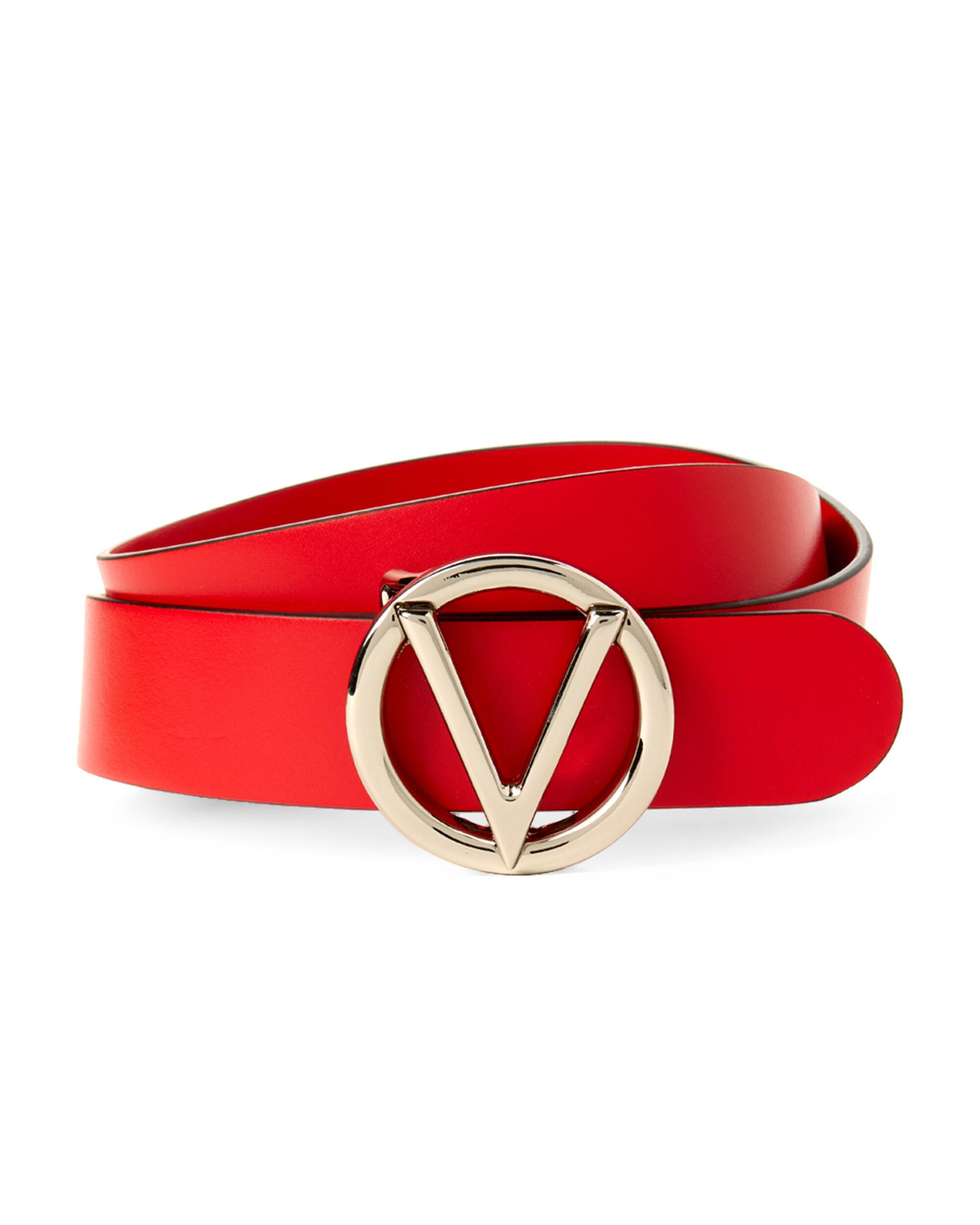 Valentino By Mario Valentino Lipstick Red Giusy Leather Belt in Red - Lyst