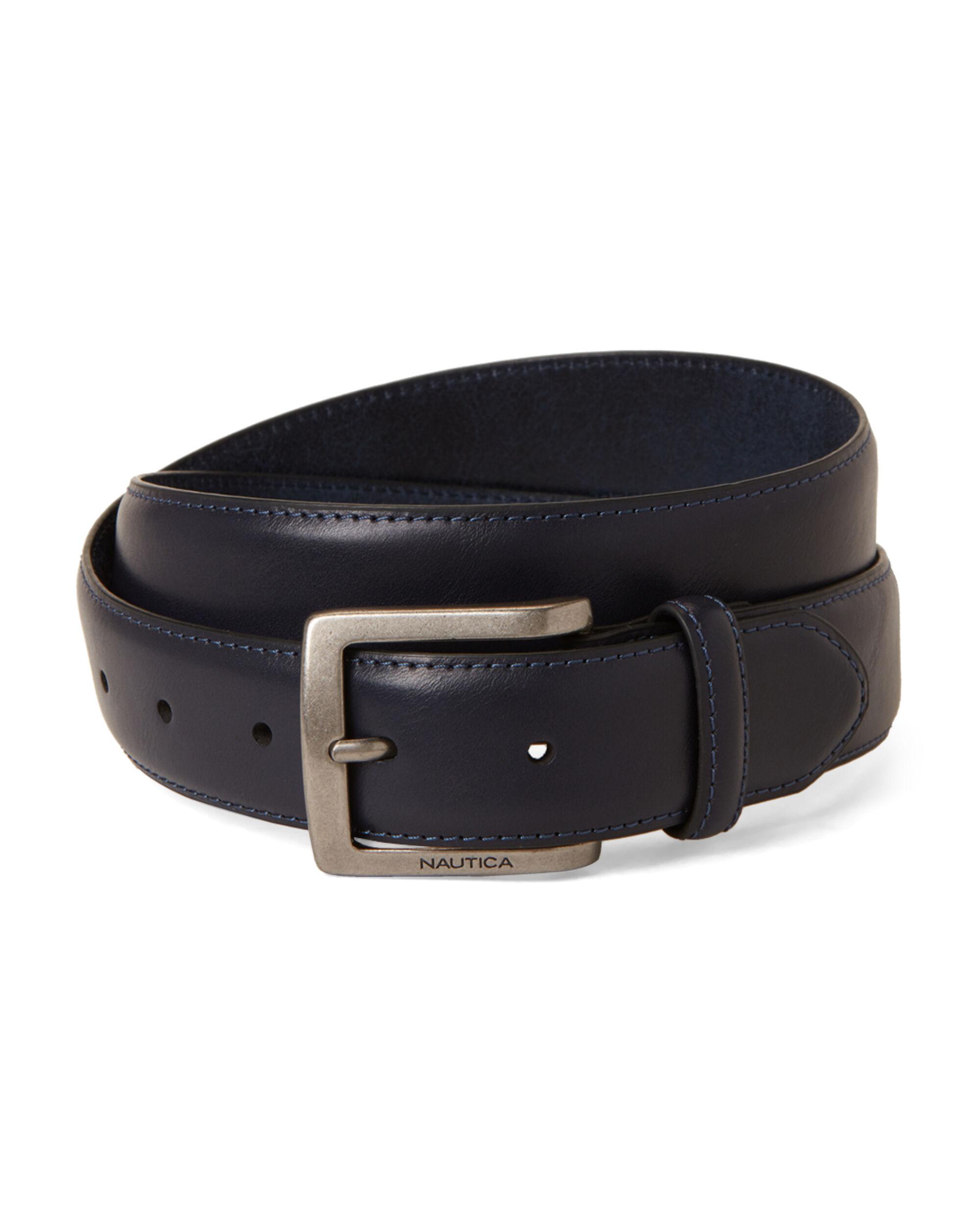 Nautica Faux Leather Belt in Blue for Men - Lyst