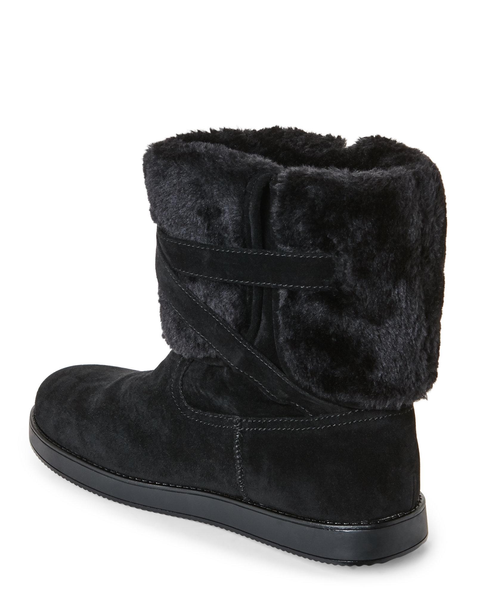 guess black fur boots