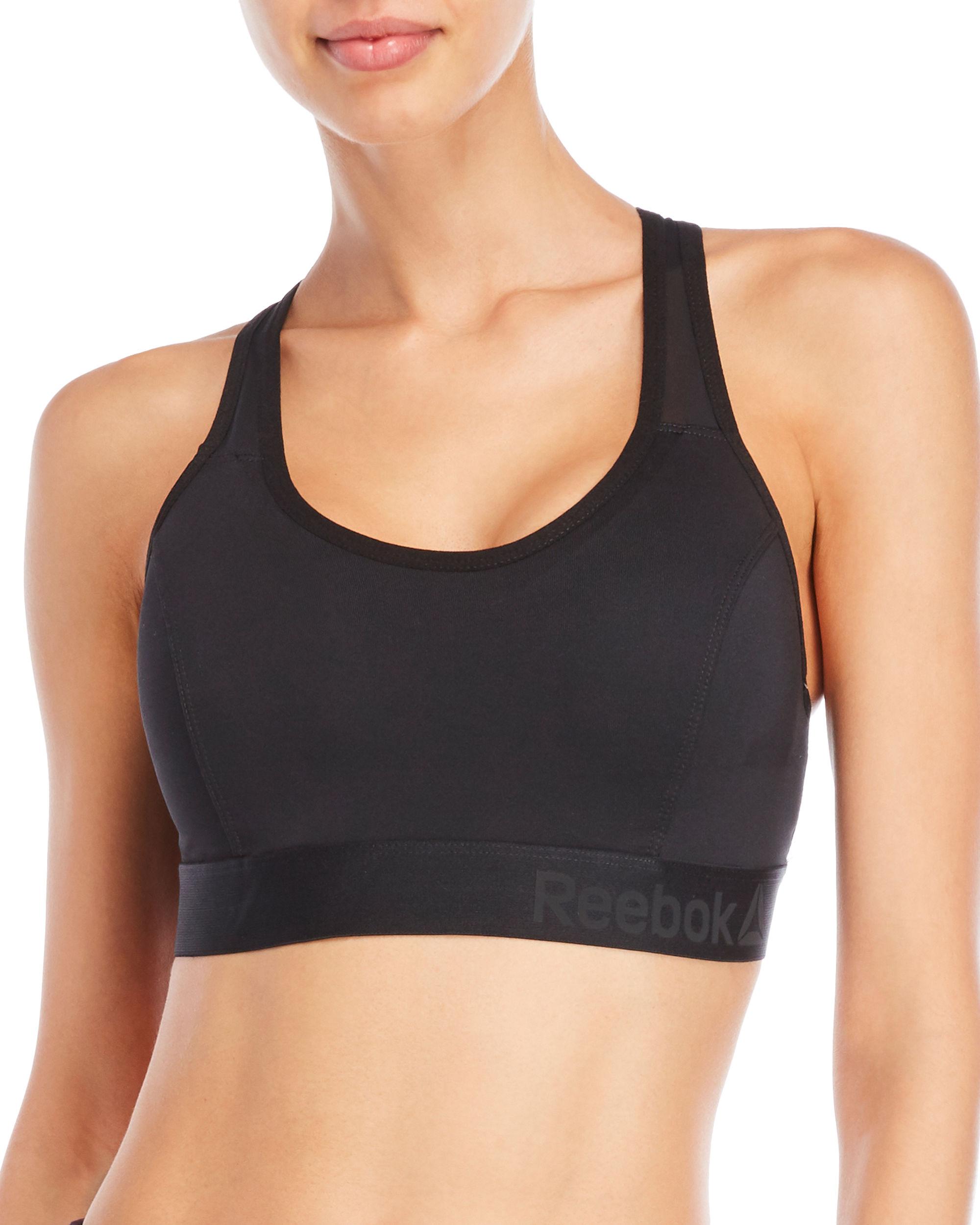 reebok racerback sports bra