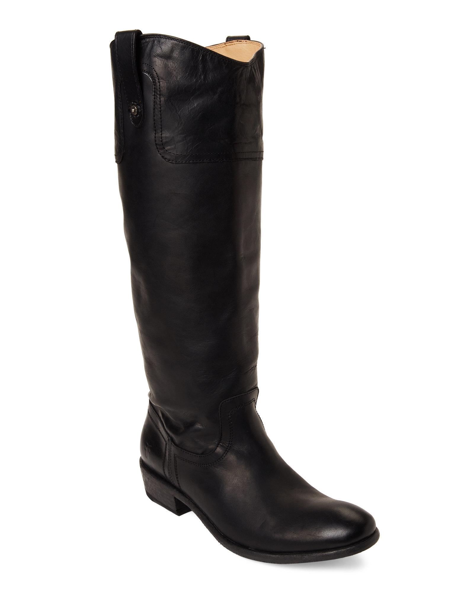 Frye Leather Black Carson Tall Western Boots - Lyst