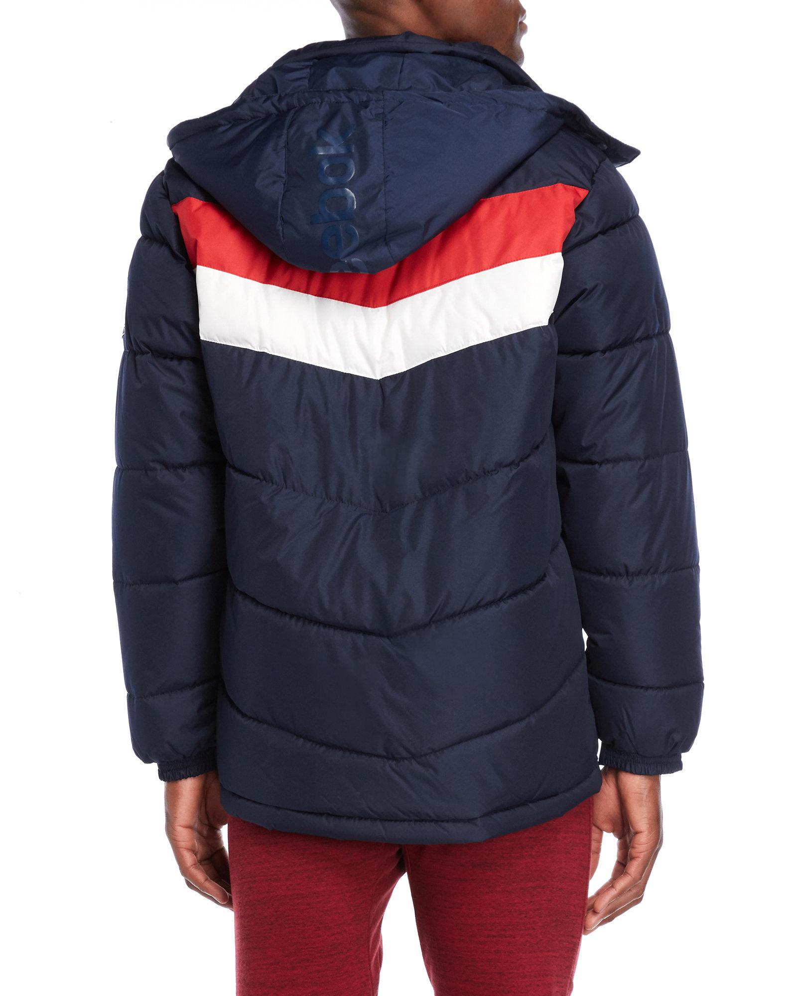 reebok puffer coat