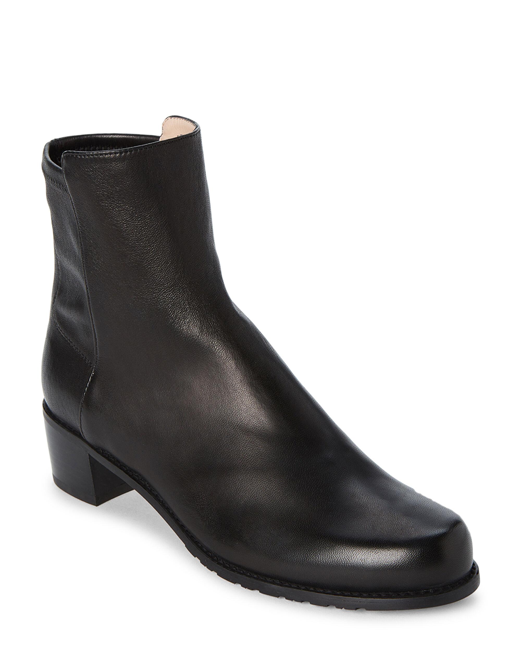 Stuart Weitzman Black Easyon Reserve Leather Ankle Booties - Lyst