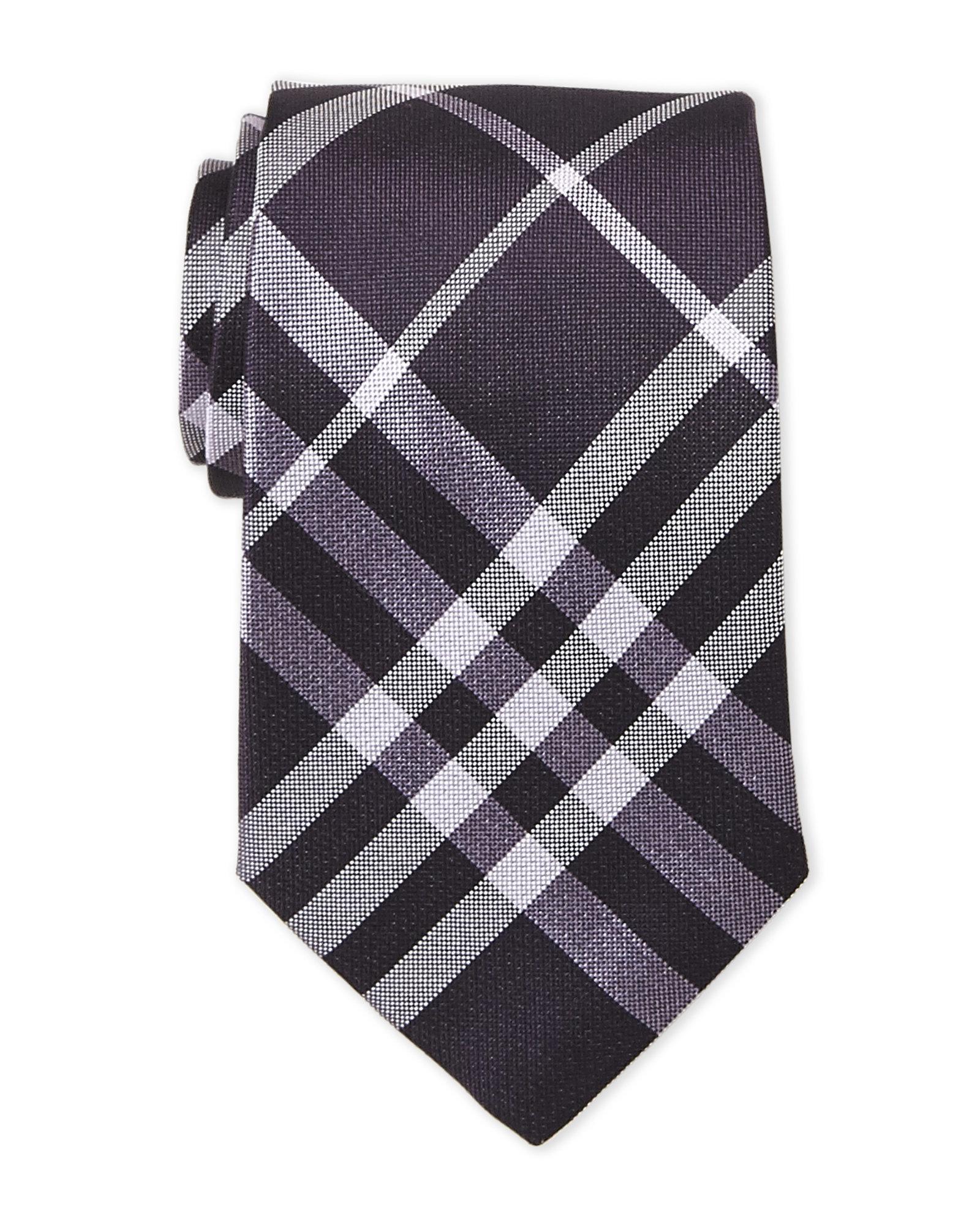 burberry purple plaid tie