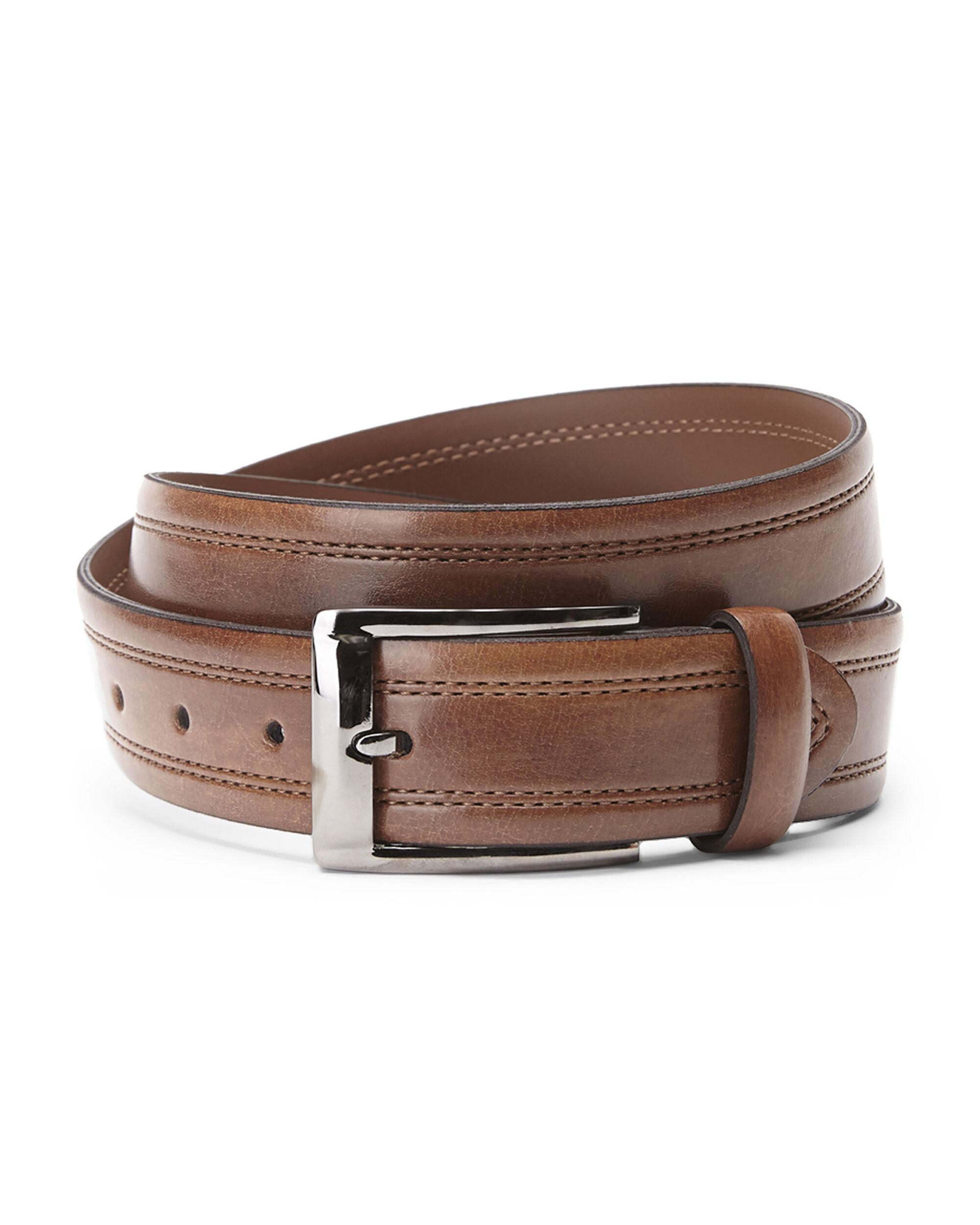 Bosca Leather Belt in Dark Tan (Brown) for Men - Lyst