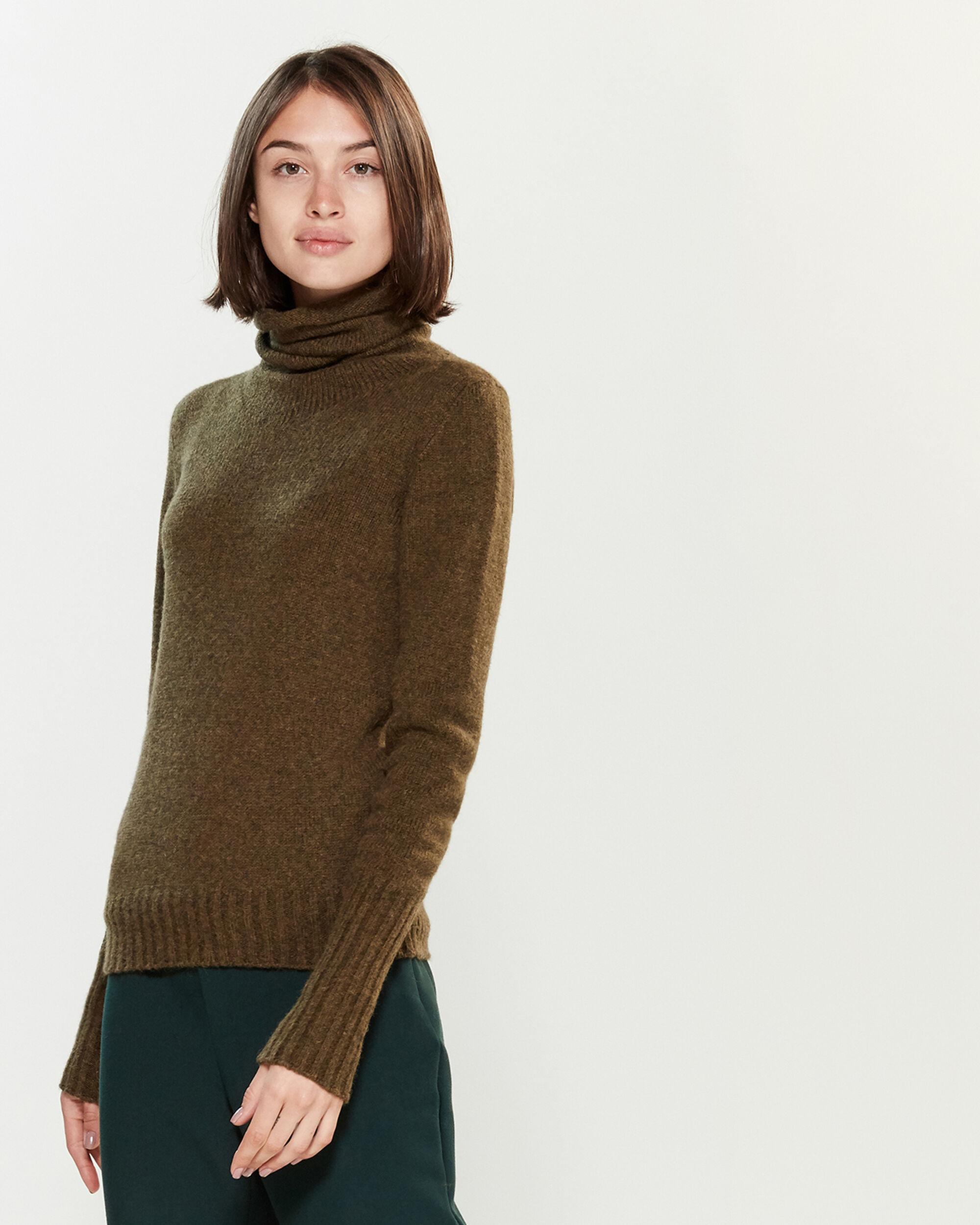 Roberto Collina Wool Cowl Neck Long Sleeves Sweater in Olive (Green) - Lyst