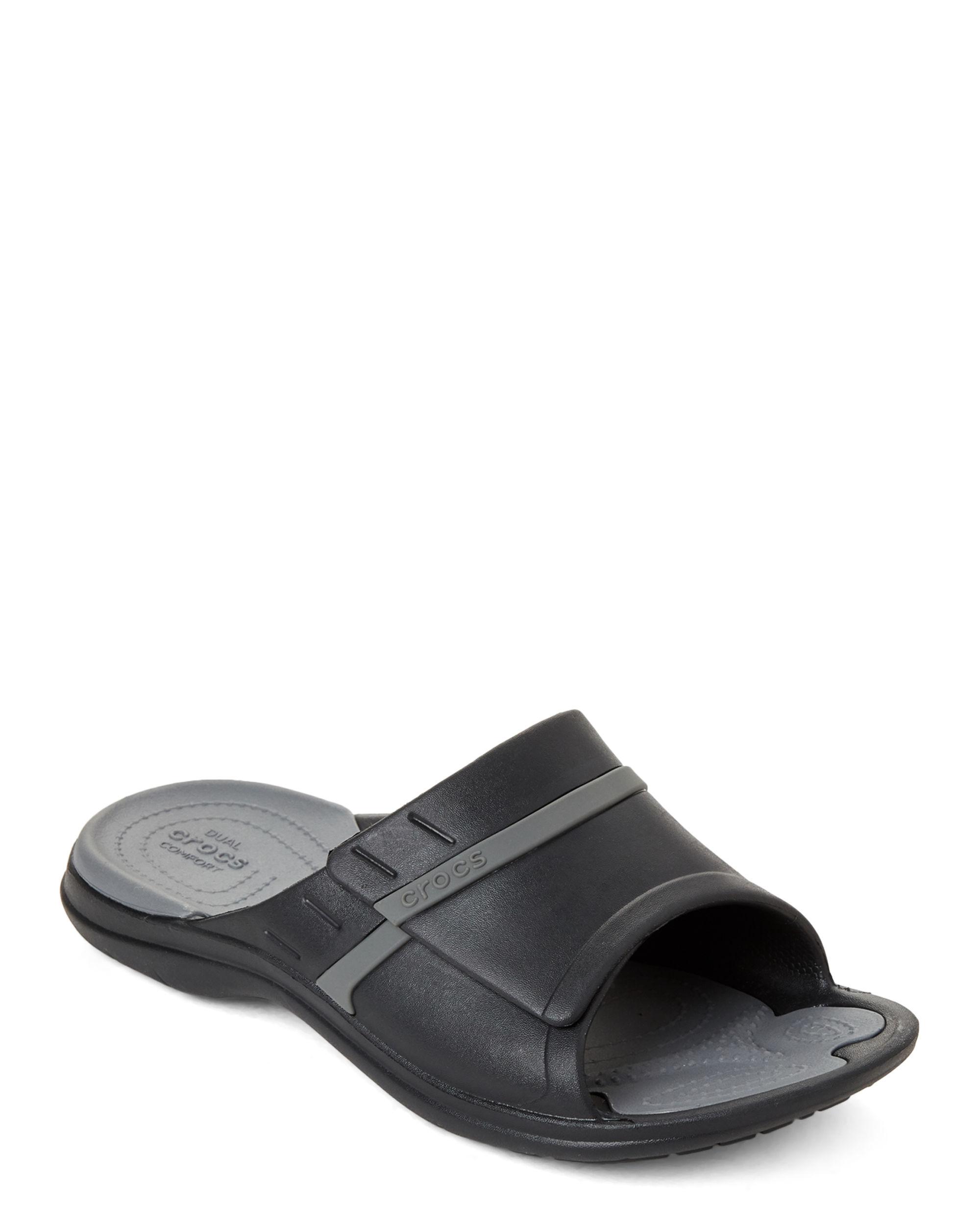 Crocs™ Adults' Modi Sport Slide U Sandals in Black/Graphite (Black) for