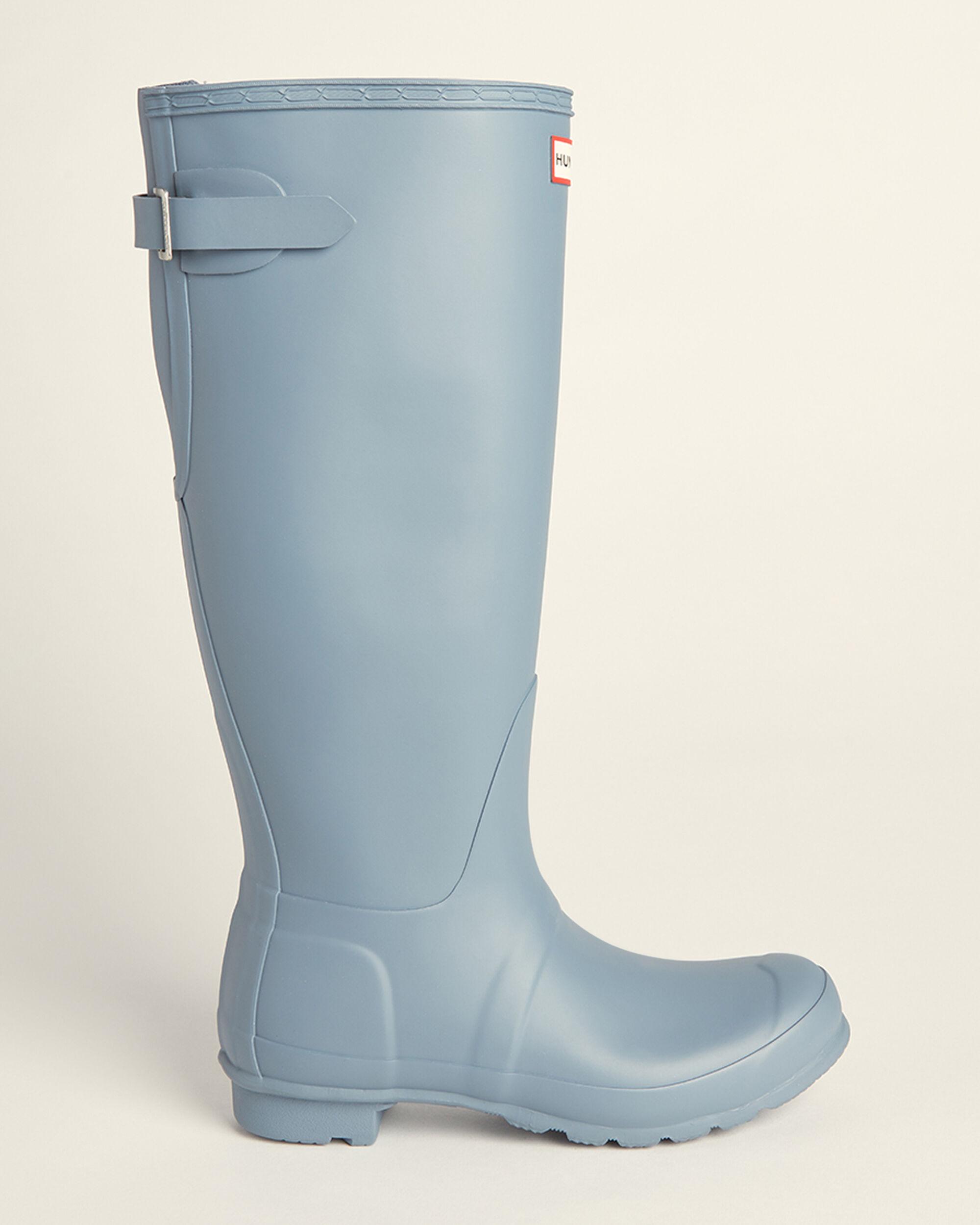 HUNTER Rubber Gull Grey Original Tall Rain Boots in Gray Lyst