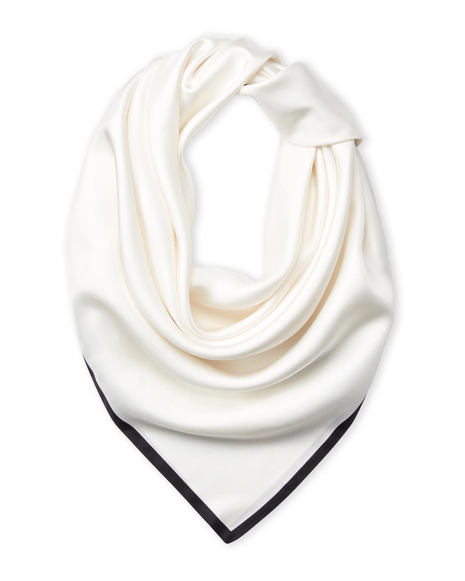white silk scarf