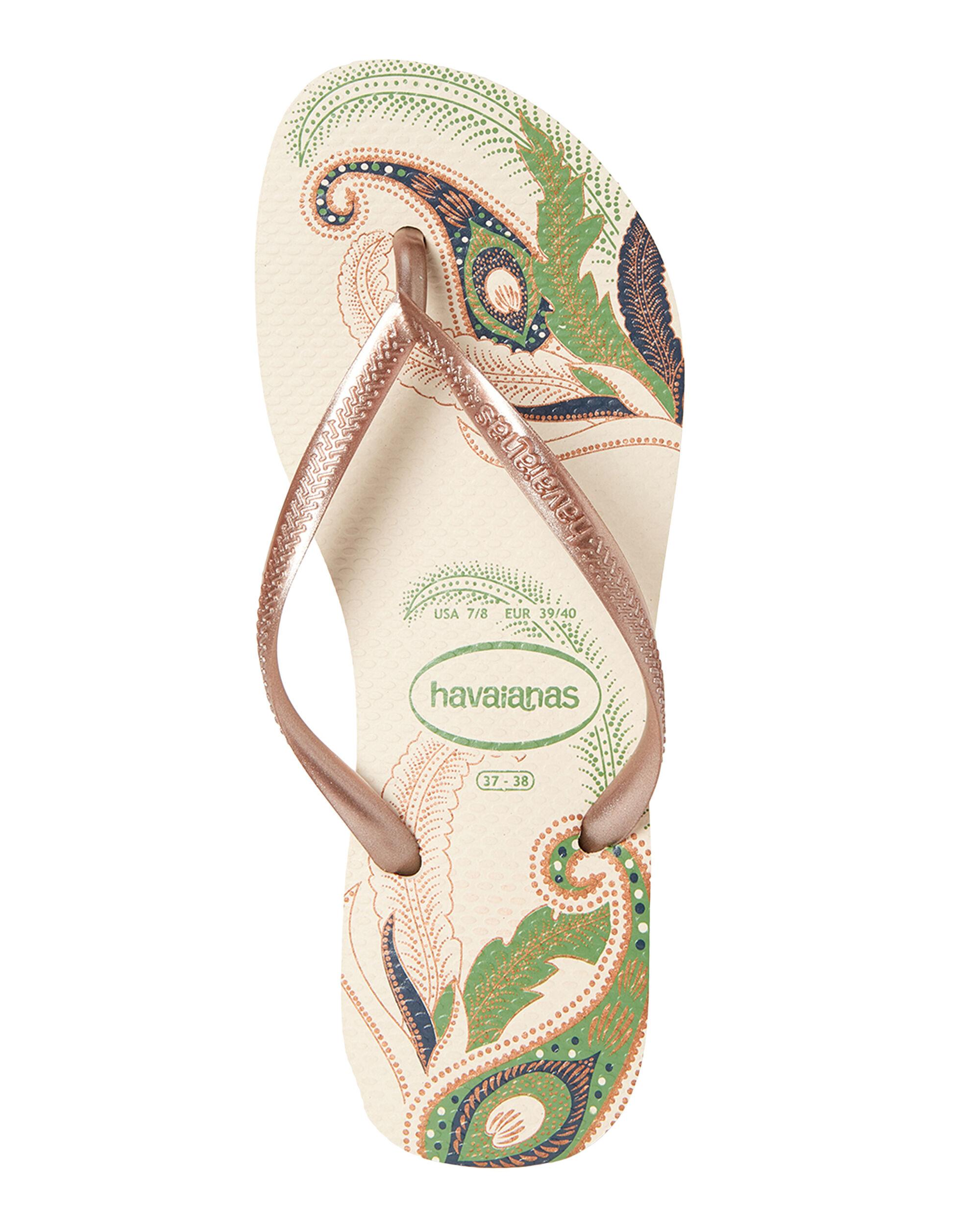 havaianas slippers beige