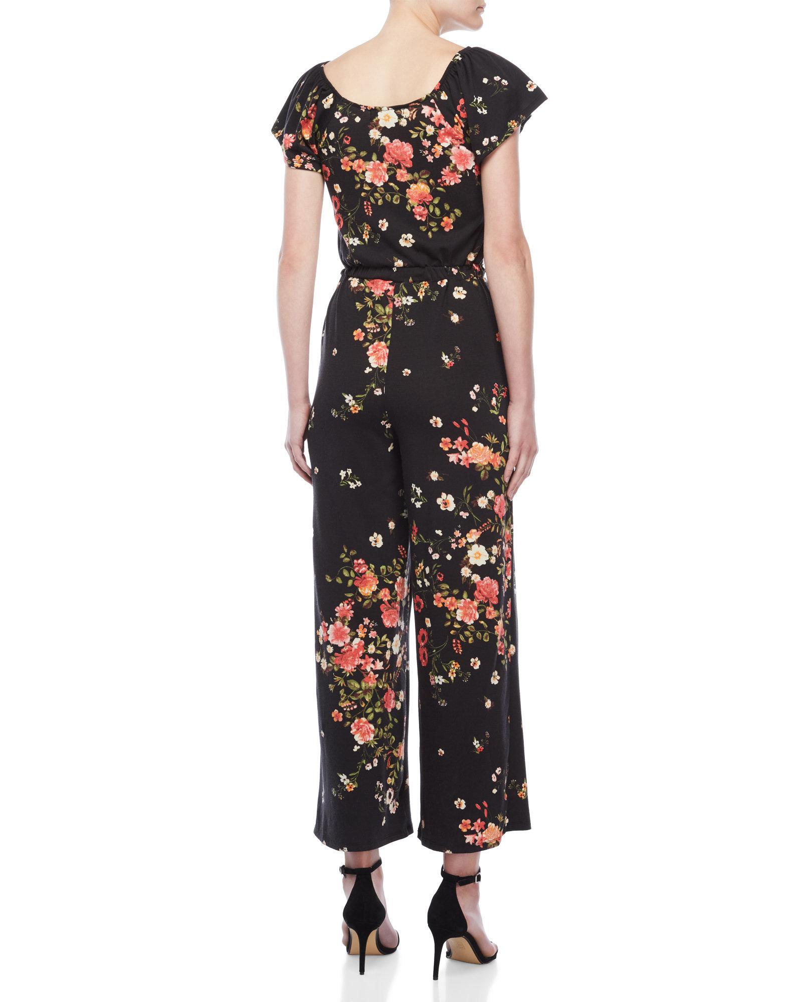derek heart floral jumpsuit