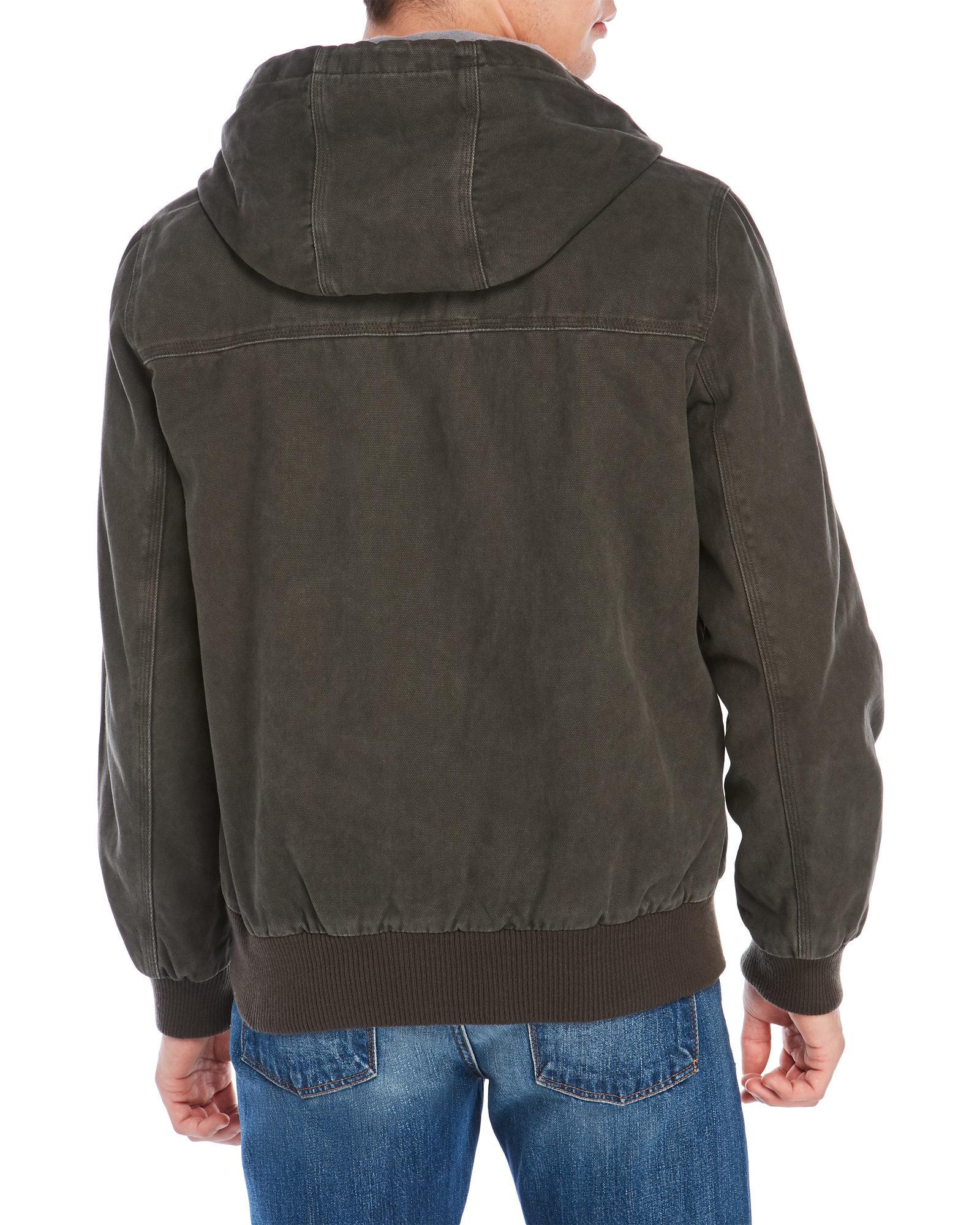 Lyst Levi'S Hooded Canvas Jacket in Green for Men