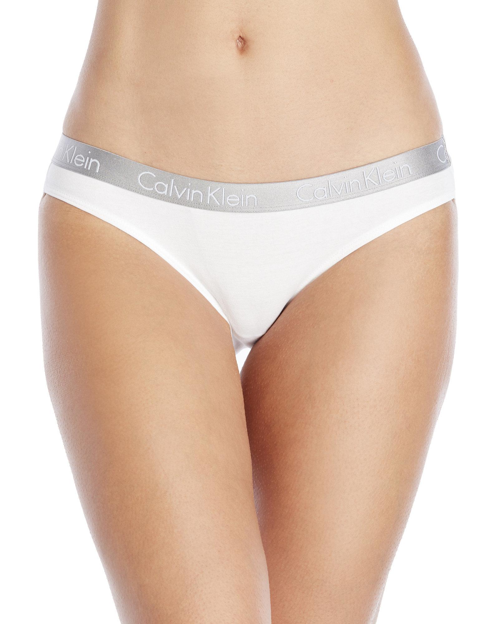 Calvin Klein Radiant Cotton Bikini Panty in White Lyst