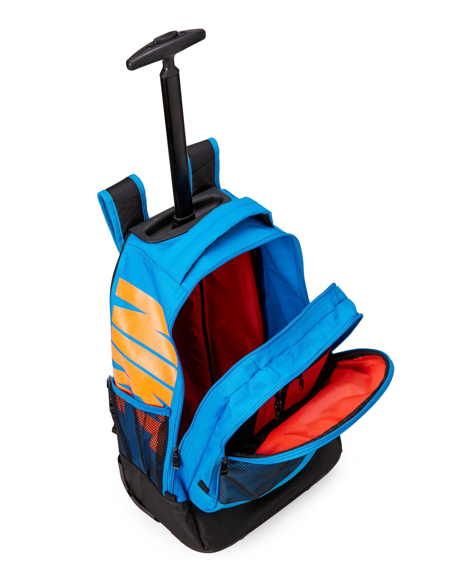 nike rolling backpack blue