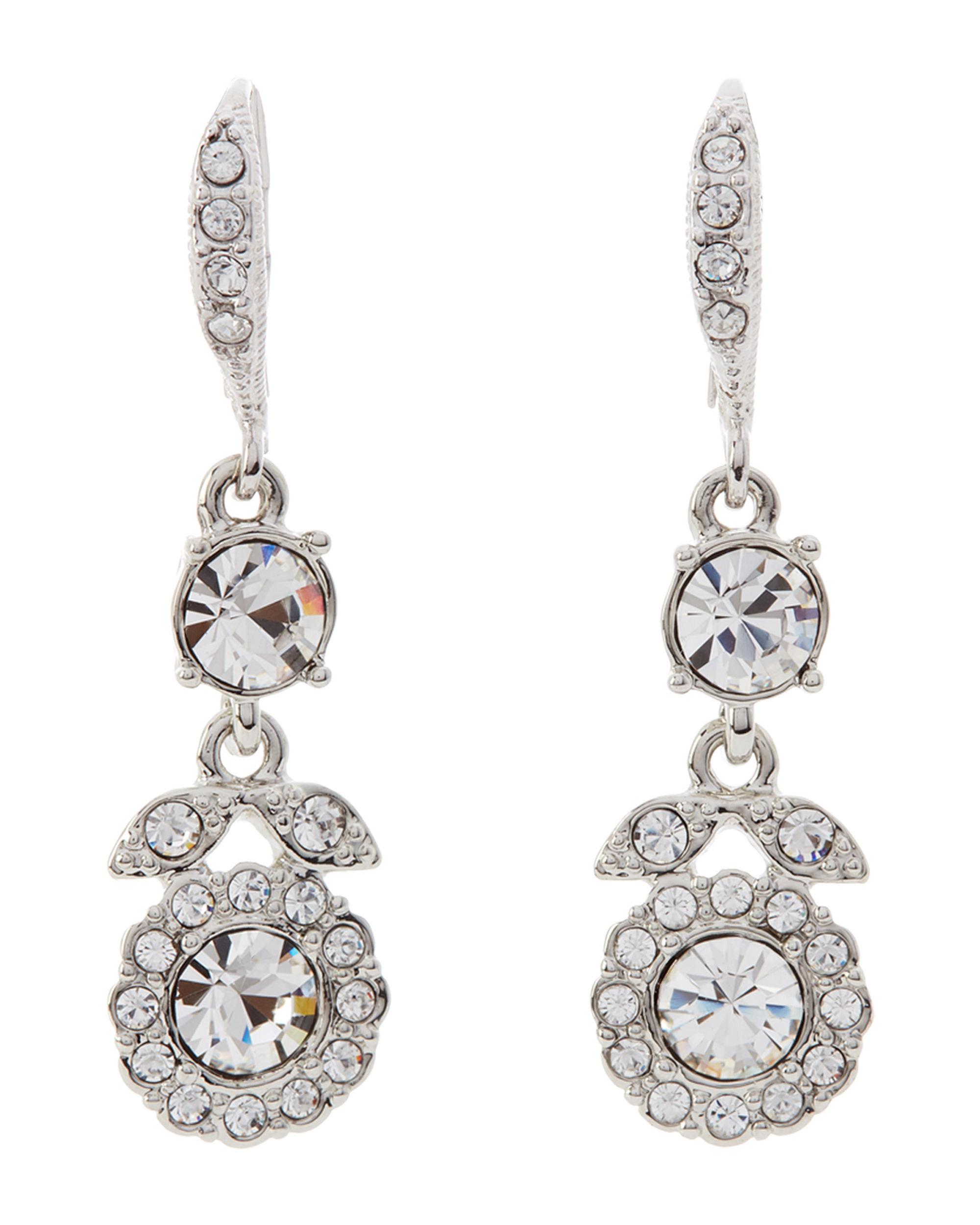 Givenchy Silvertone Embellished Drop Earrings in Metallic Lyst
