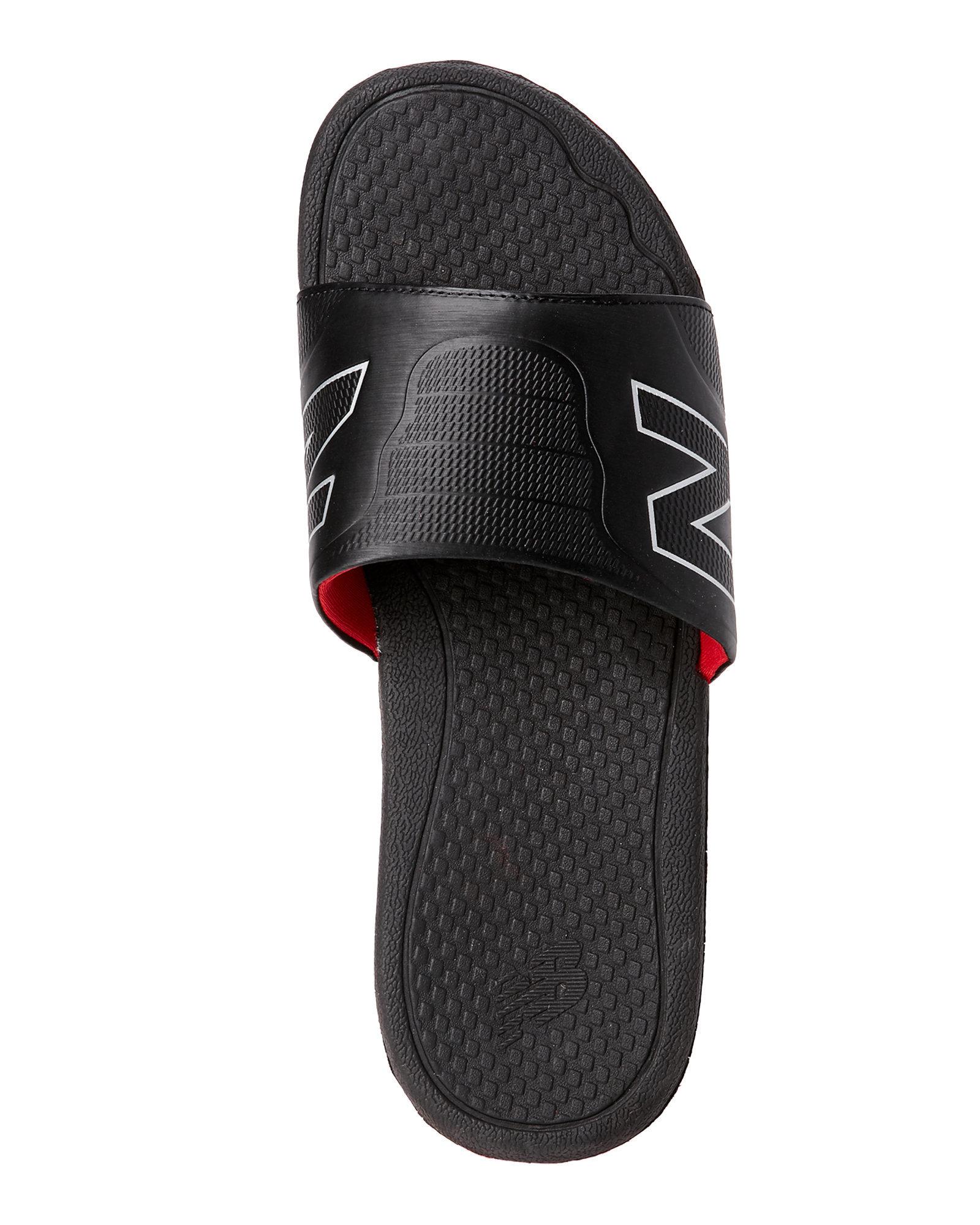 New Balance Black & Red Pro Slide Sandals for Men - Lyst