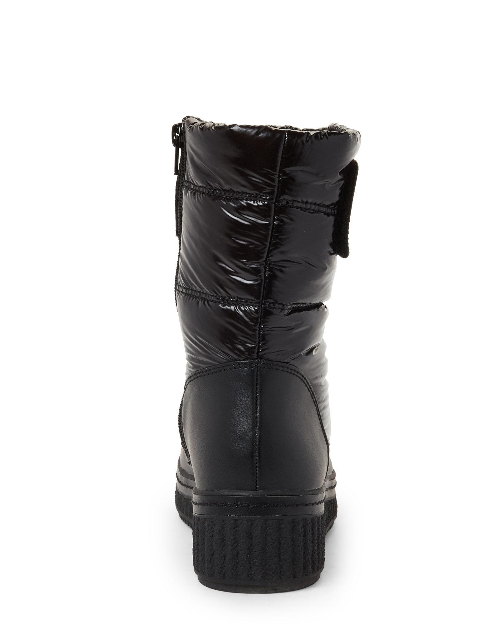 calvin klein black leonie nylon wedge boots