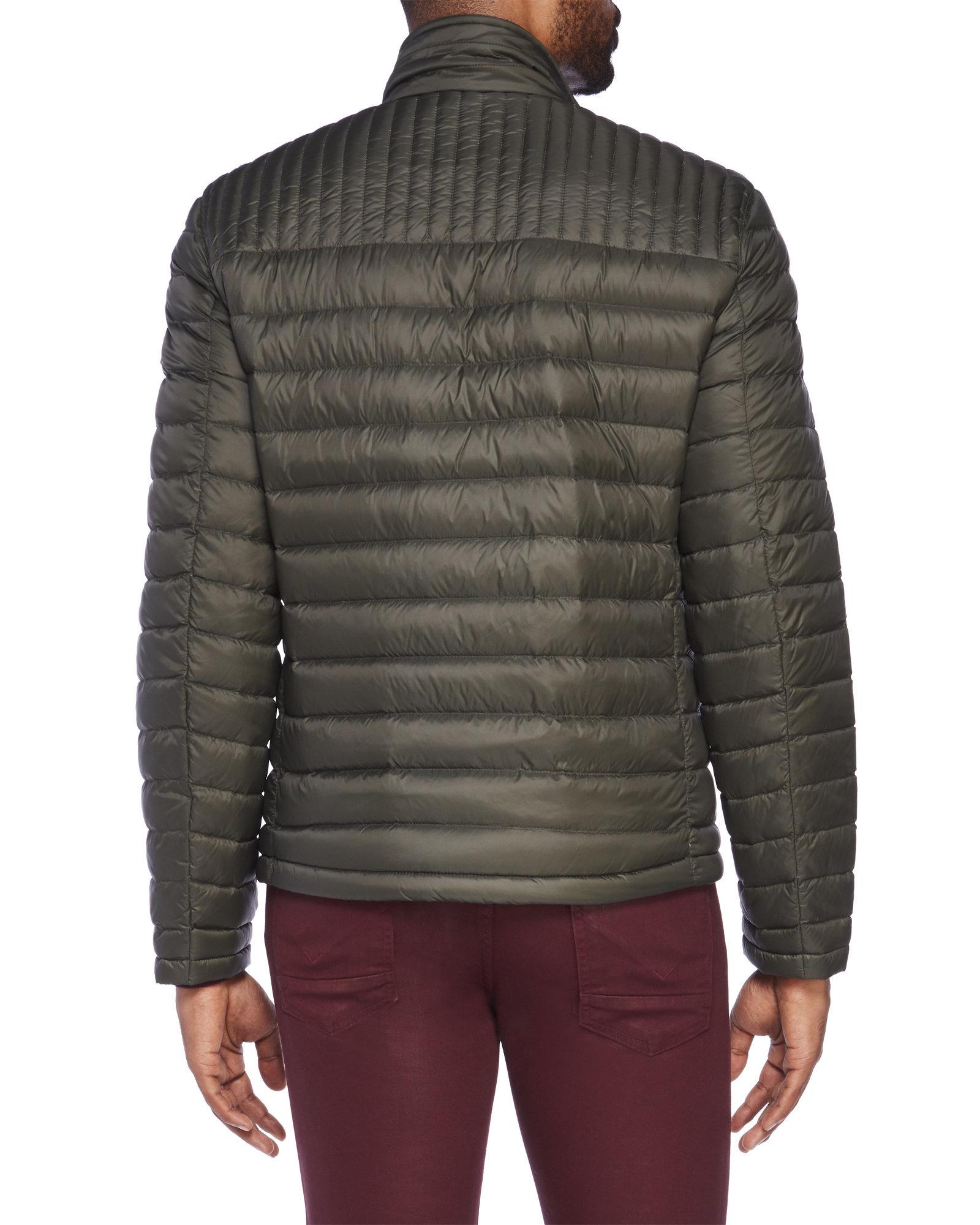Download Michael Kors Synthetic Moto Packable Down Jacket in Dark ...
