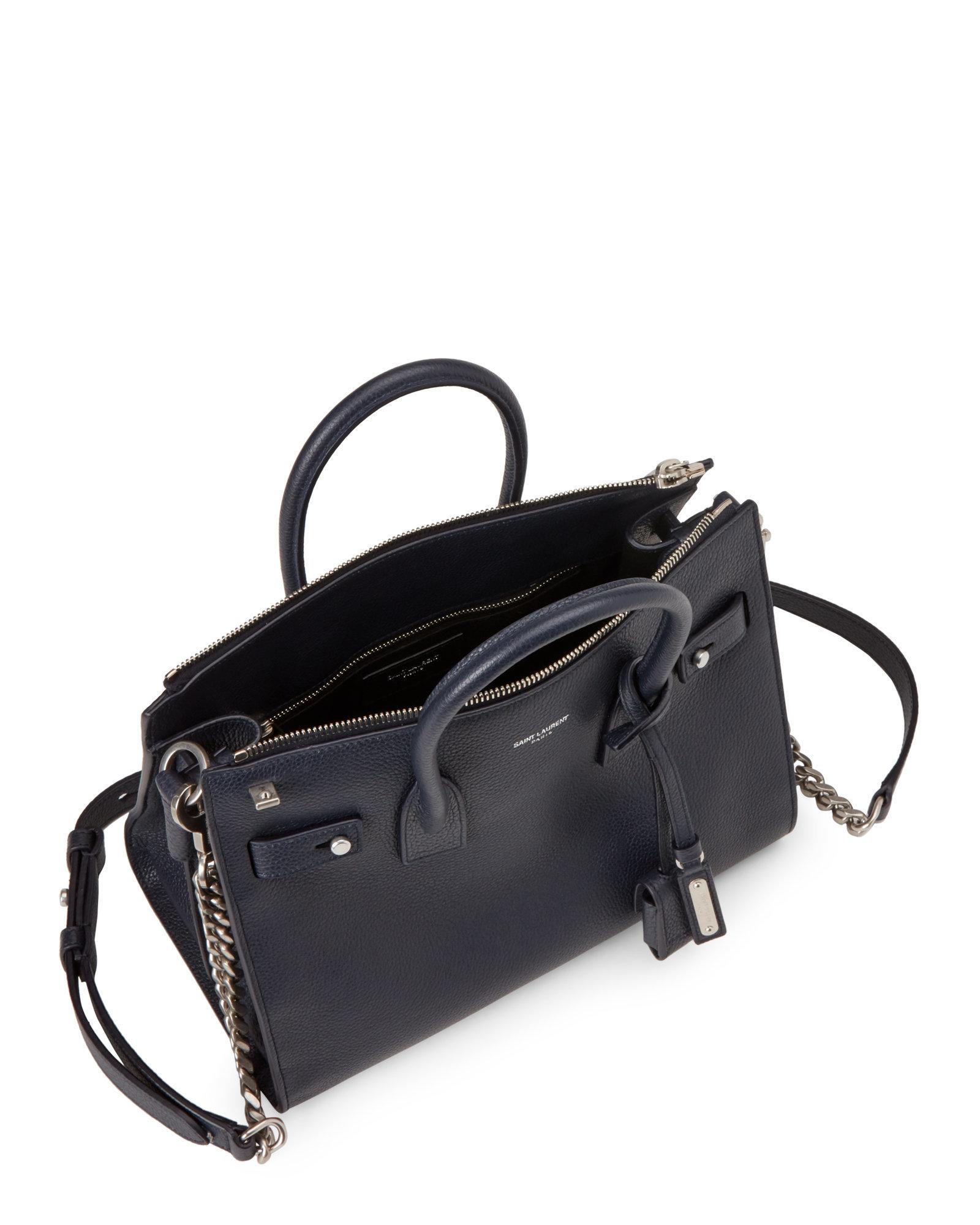 Saint Lau Deep Marine Baby Sac De Jour Leather Tote In Blue Lyst Saint Lau Deep Marine Baby Sac De