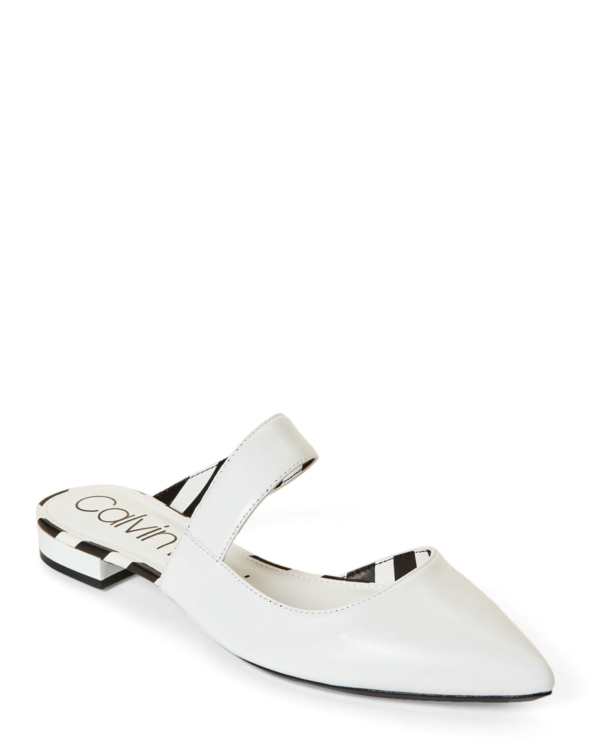 calvin klein flat mules