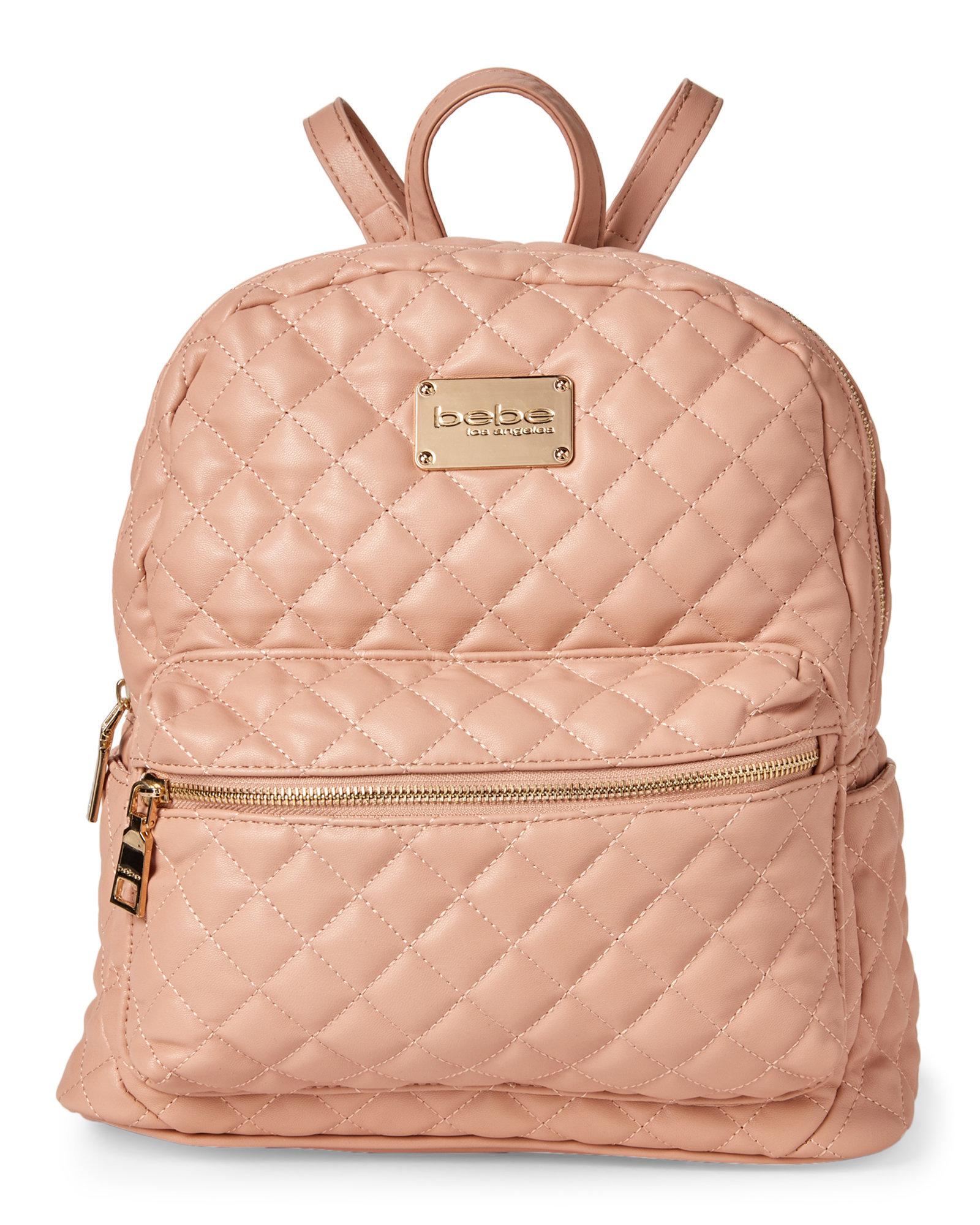 bebe pink backpack