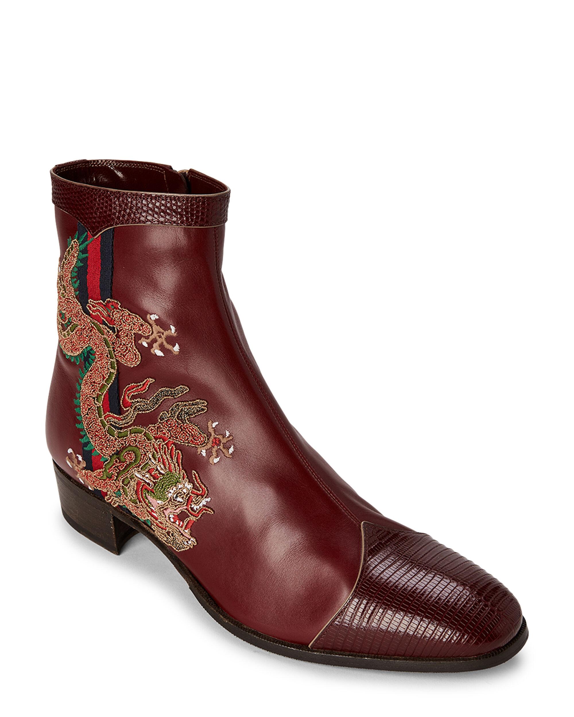 gucci red dragon boots