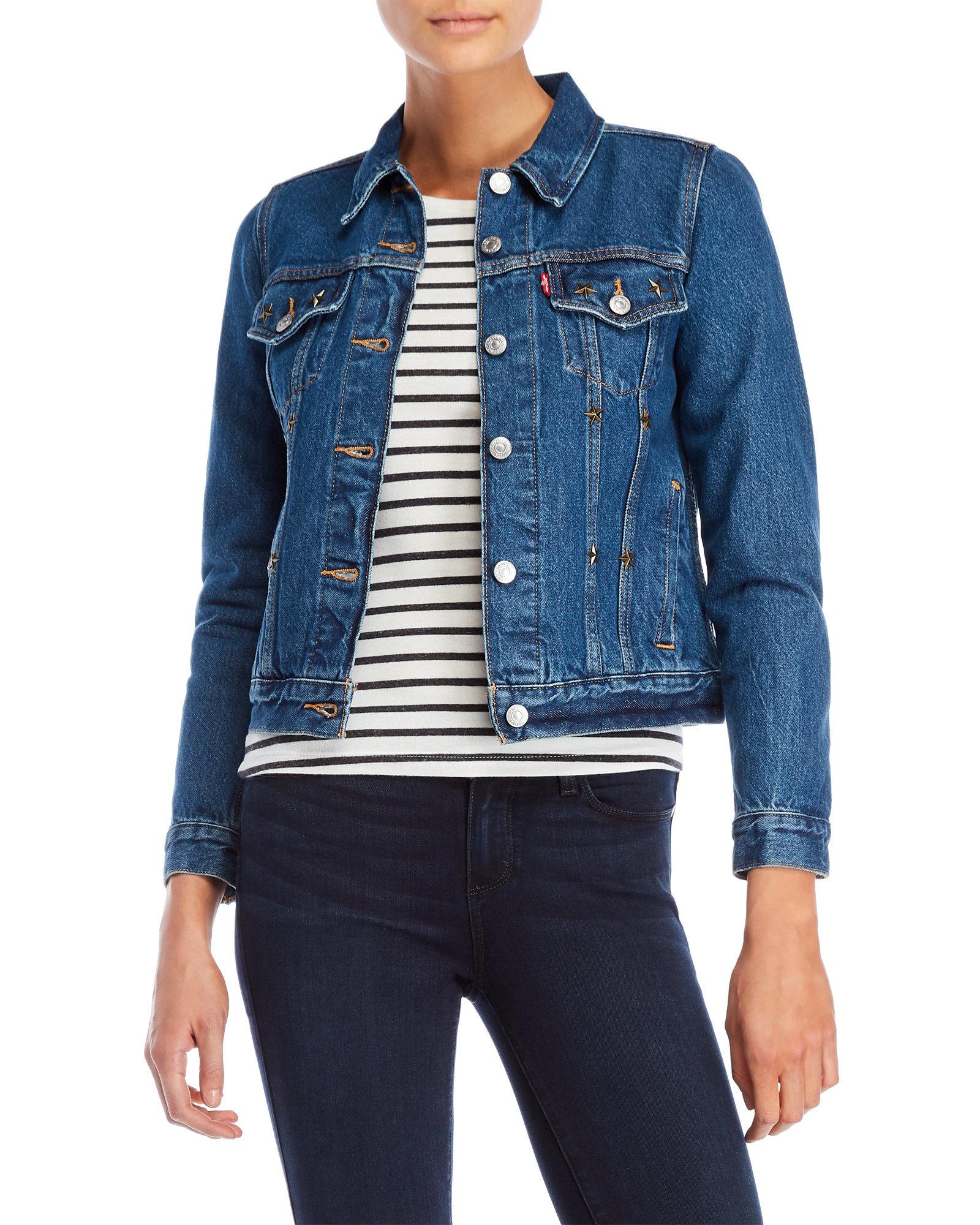 levi's studded denim jacket