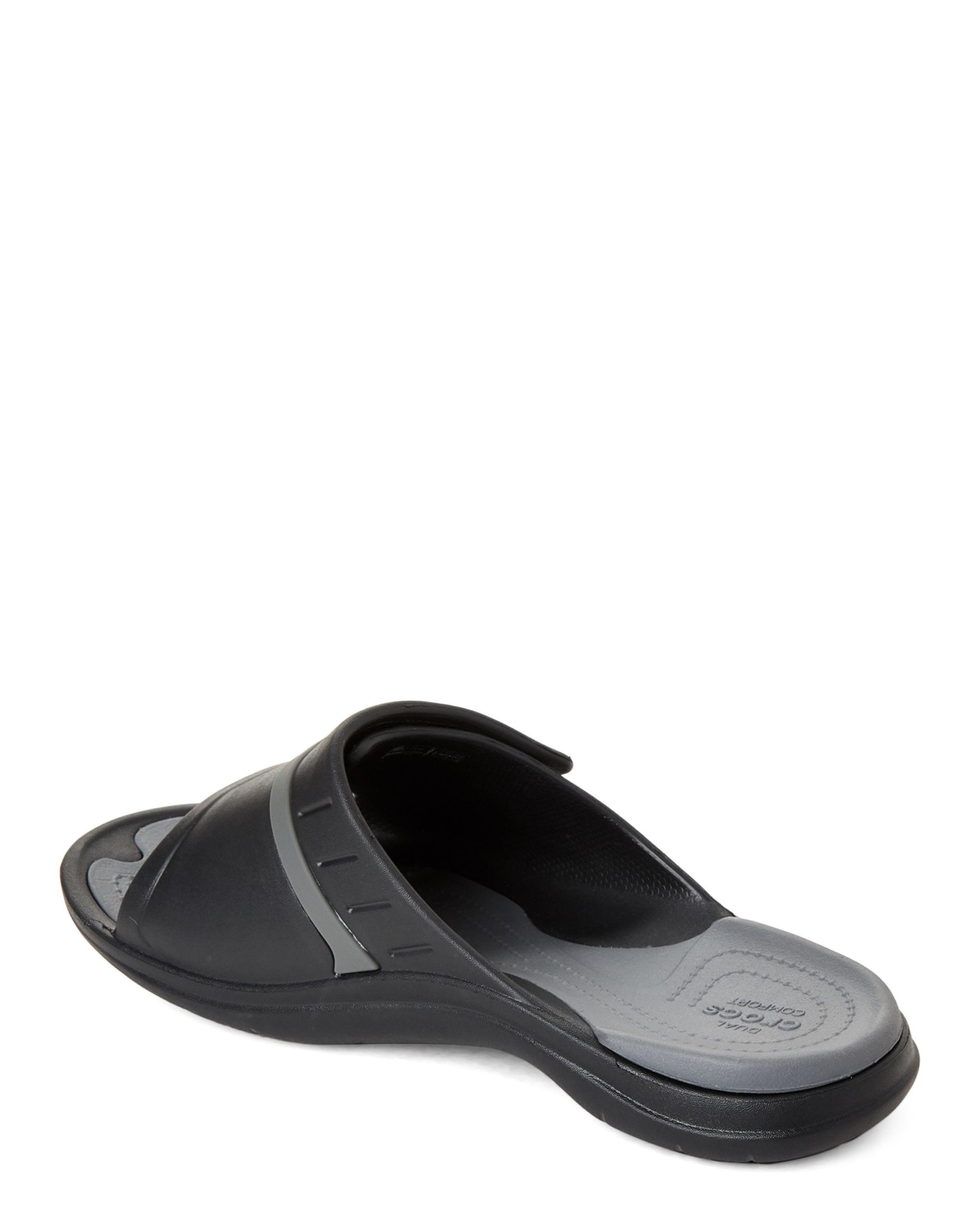 Crocs™ Adults' Modi Sport Slide U Sandals in Black/Graphite (Black) for