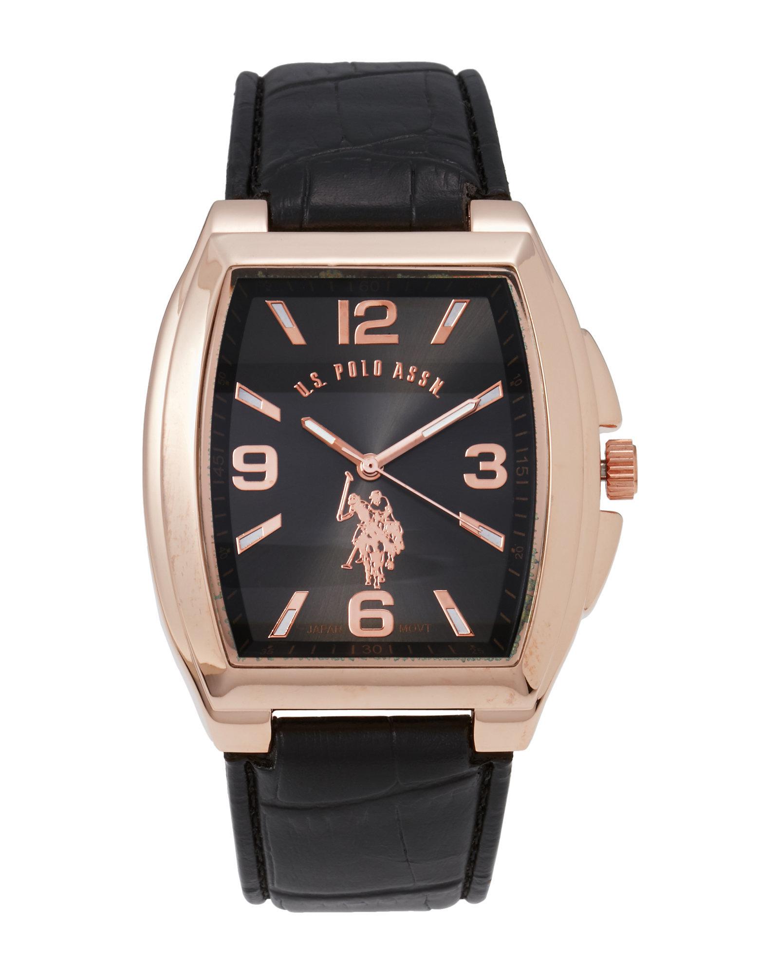us polo assn gold watch