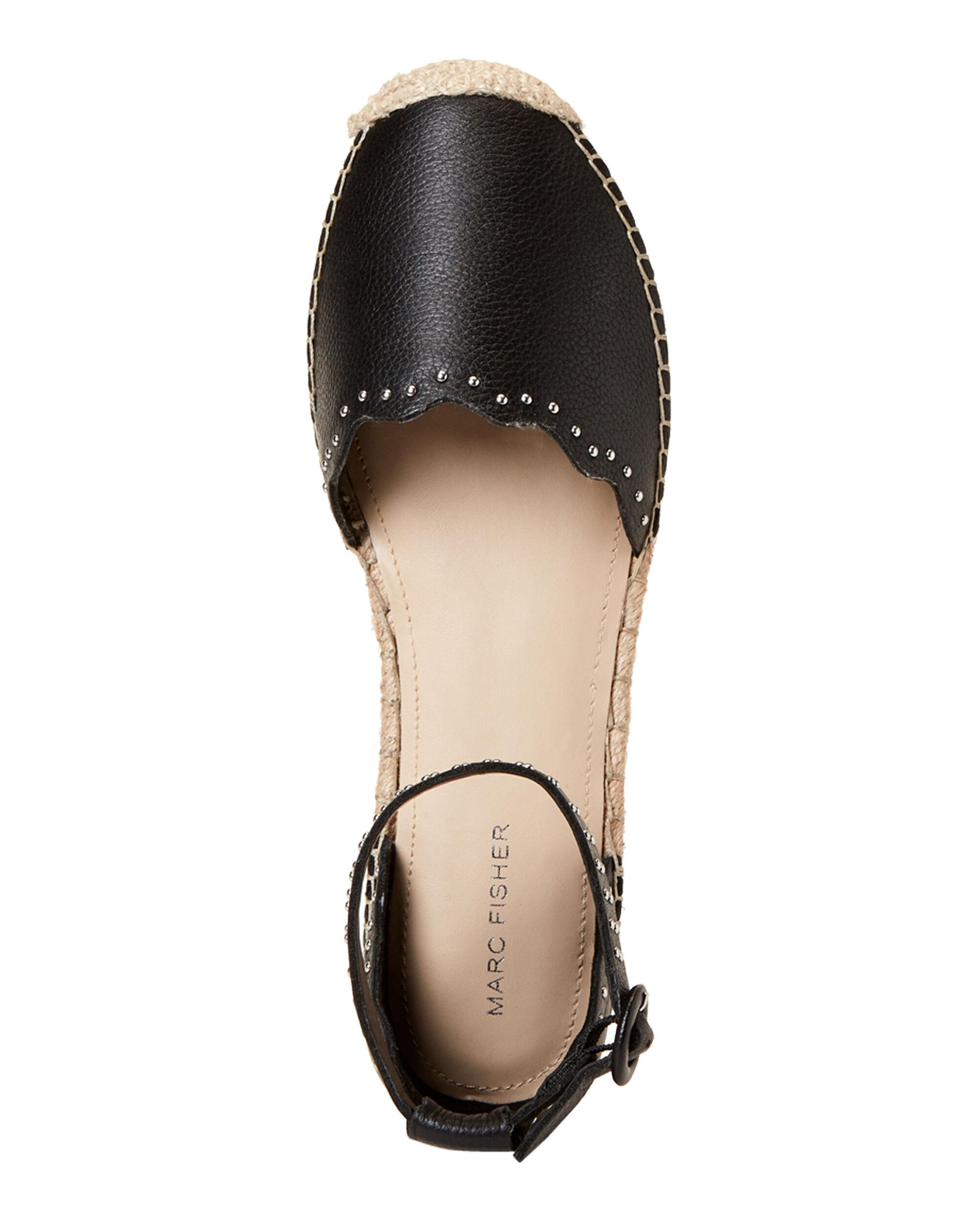 Marc Fisher Black Jarquis Studded Leather Espadrilles Lyst
