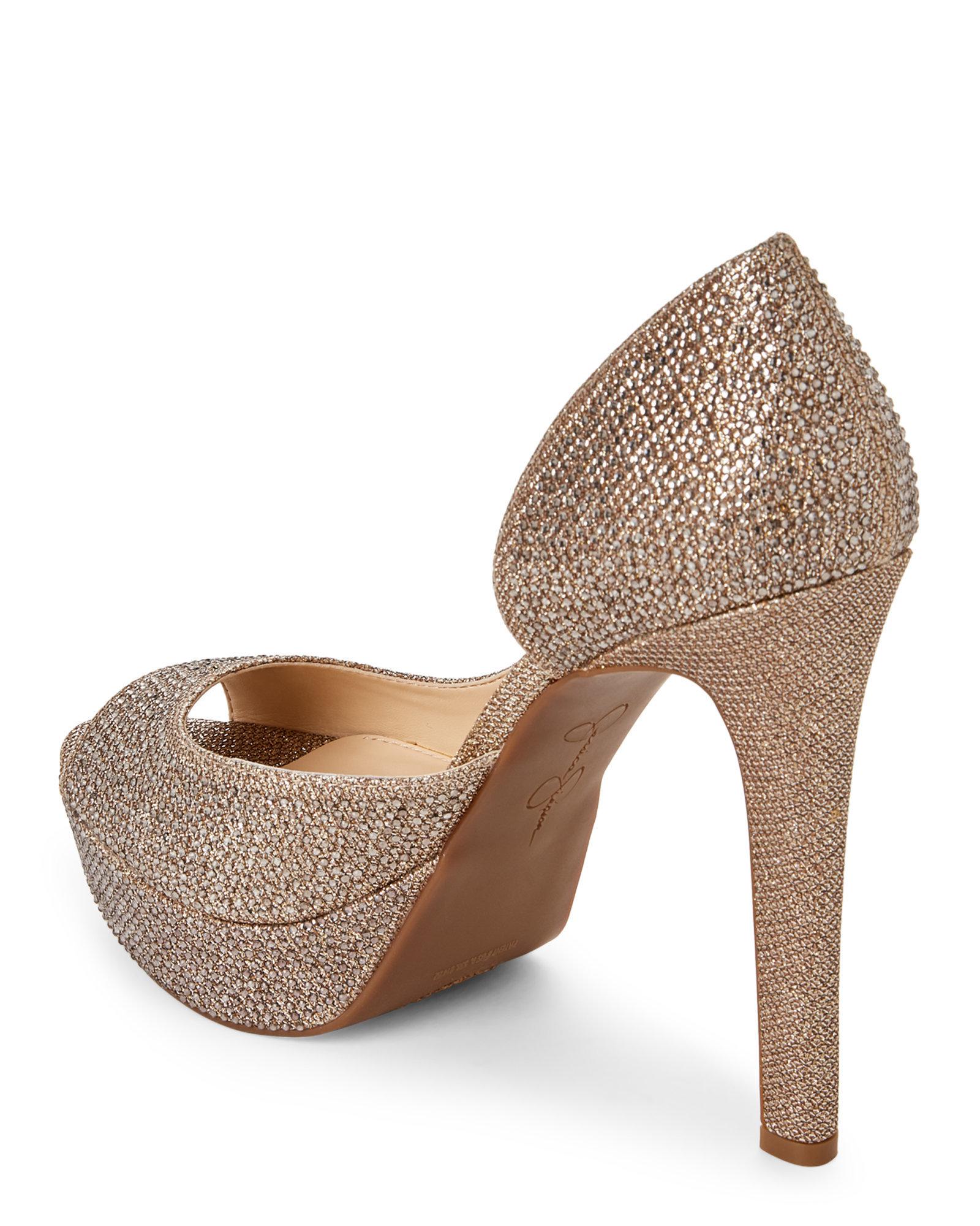 jessica simpson metallic pumps