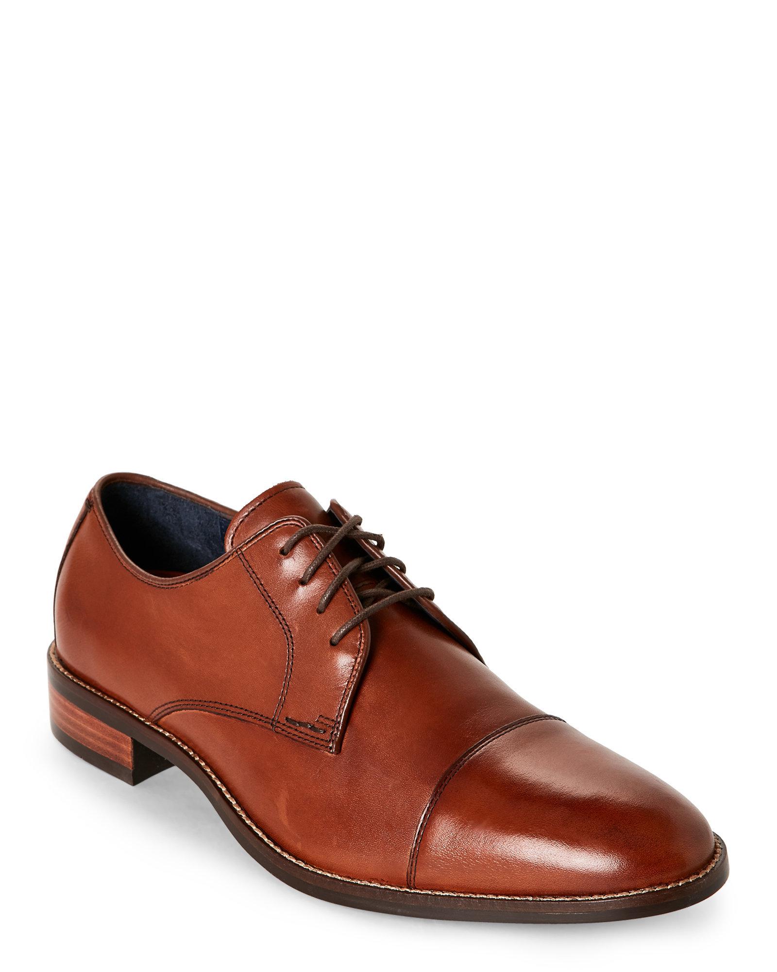 Cole Haan British Tan Lenox Hill Cap Toe Oxfords in Brown