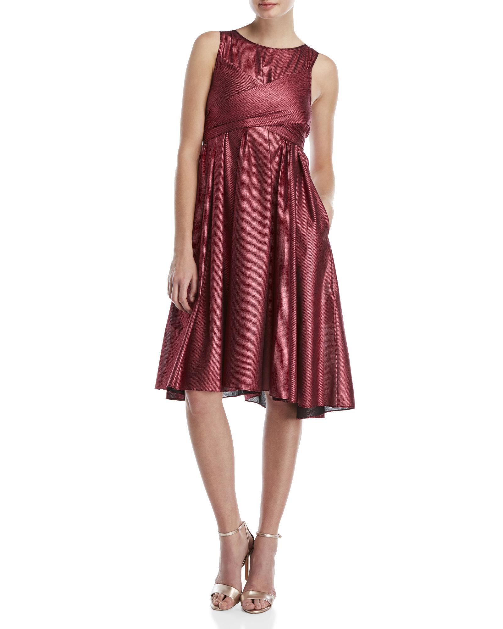 maje bimaterial midi dress