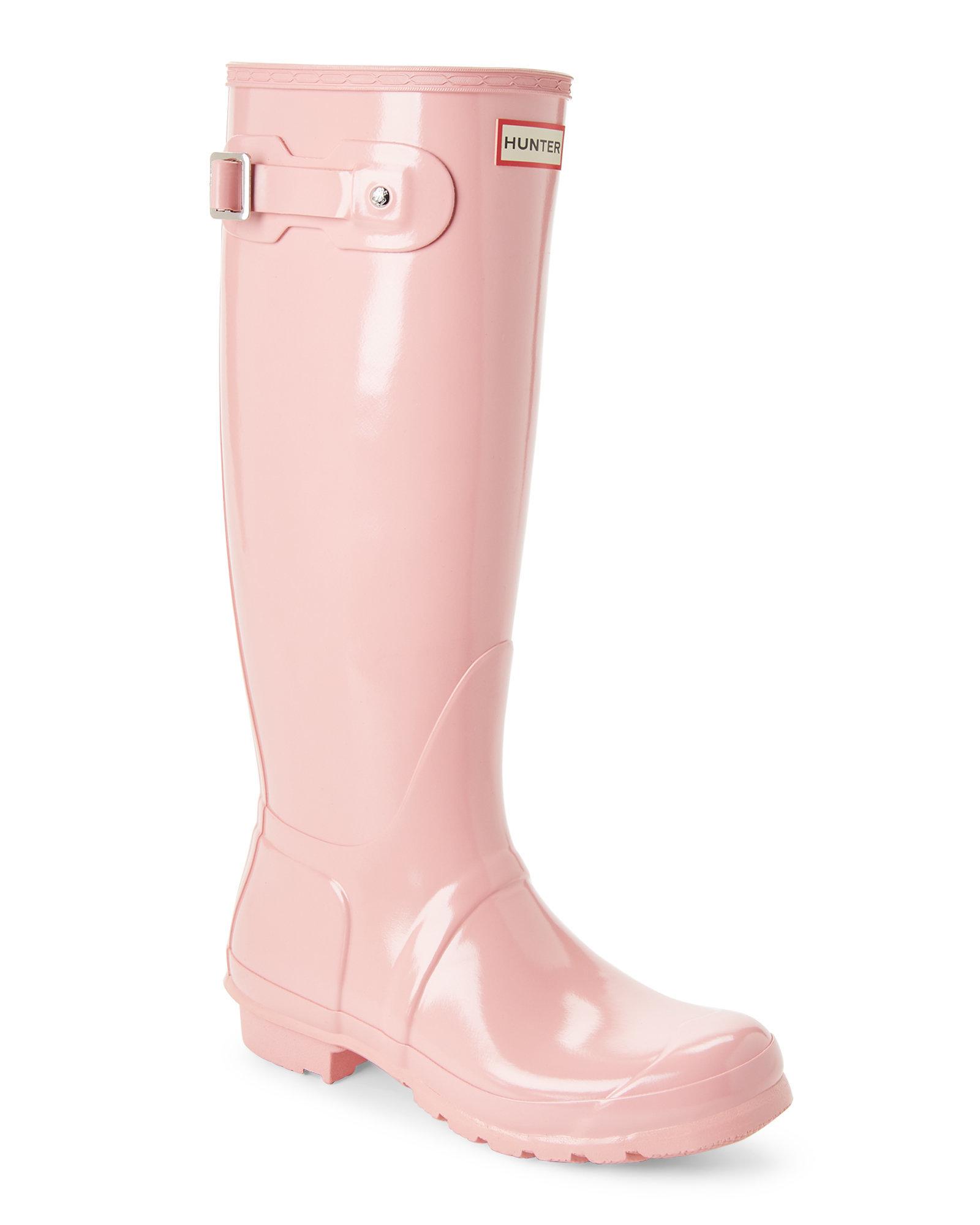 tall pink rain boots