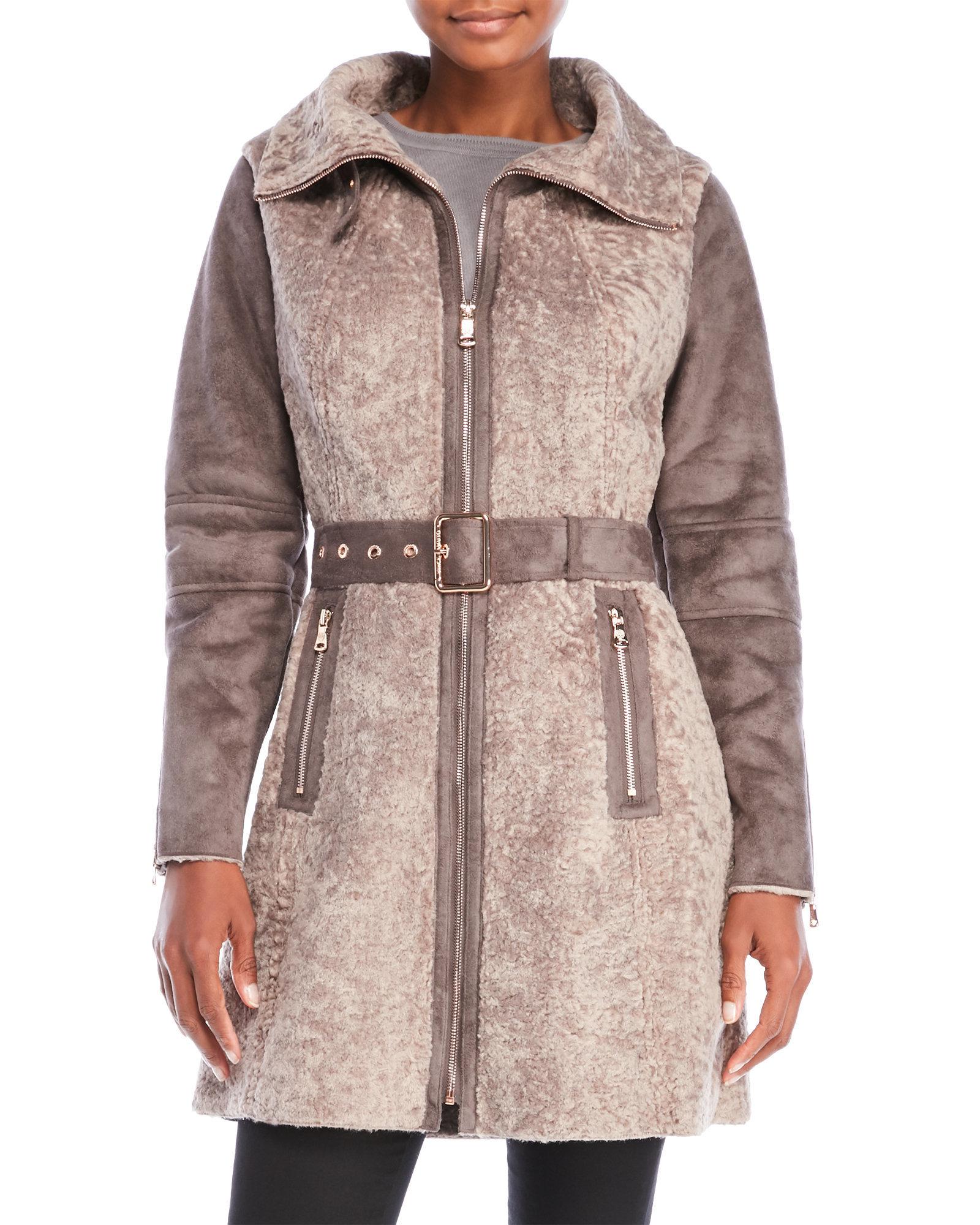 Vince camuto shearling coat Clearance