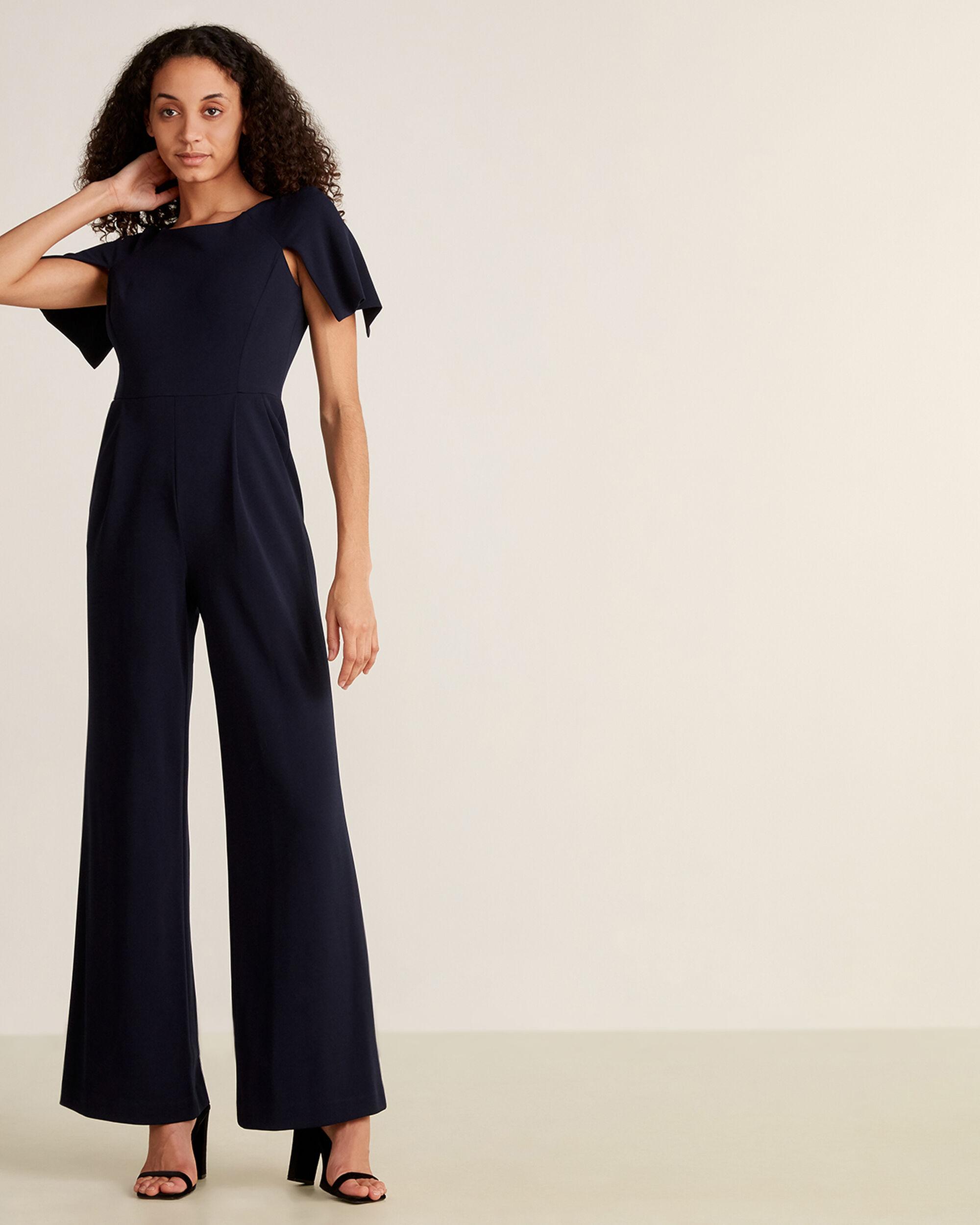 calvin klein split sleeve jumpsuit