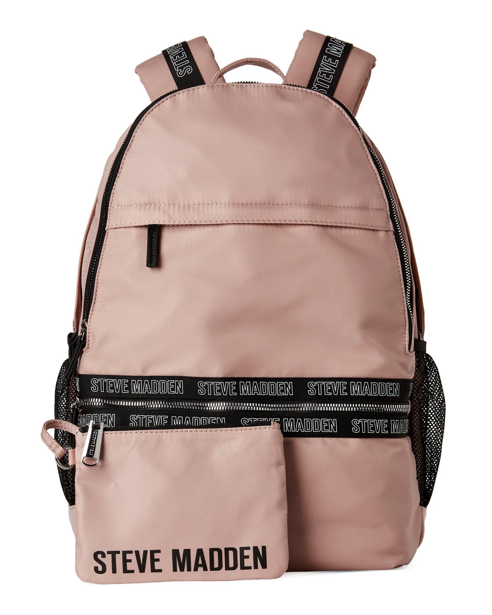 steve madden light pink backpack