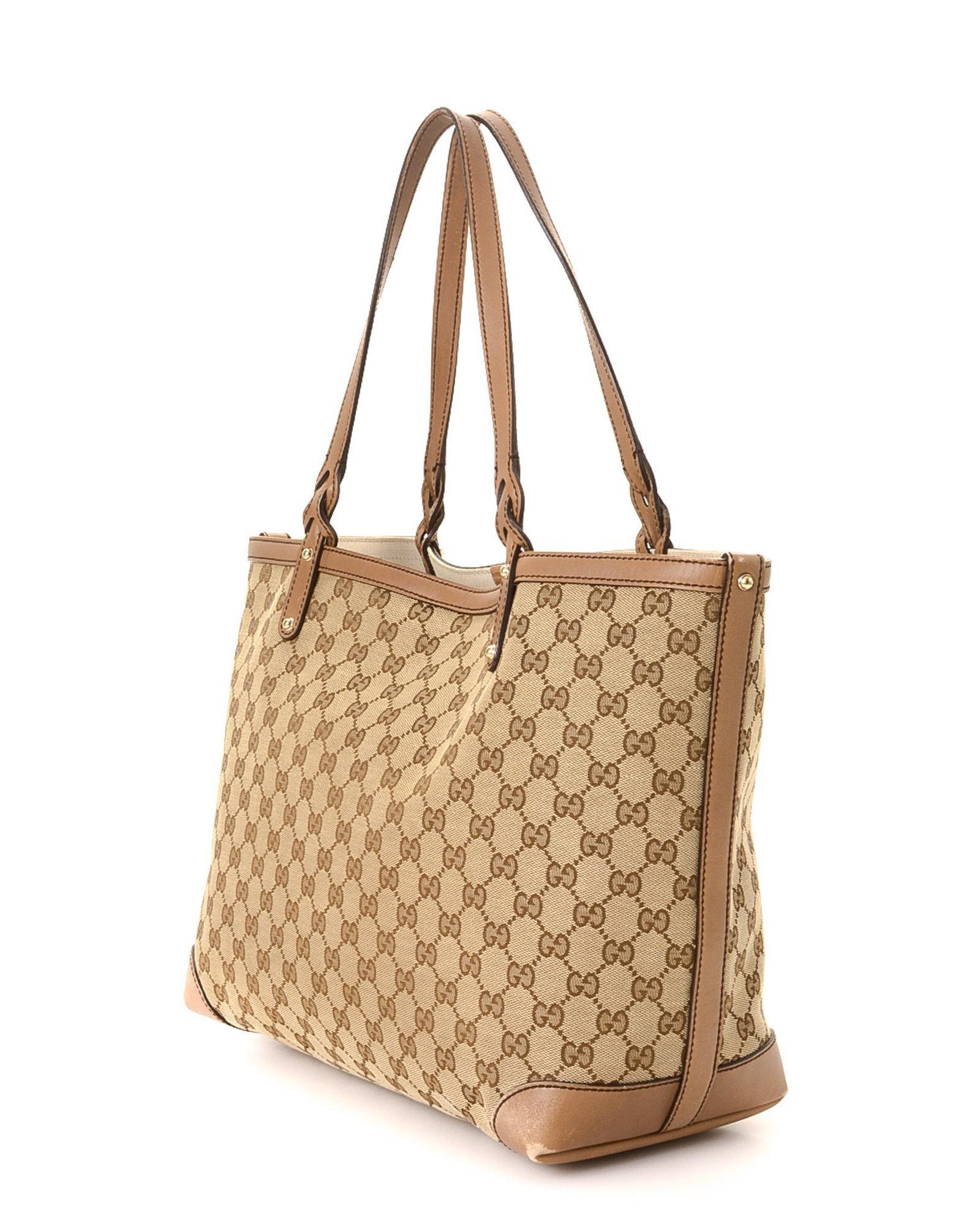 Gucci Gg Canvas Tote Bag - Vintage in Beige (Natural) - Lyst