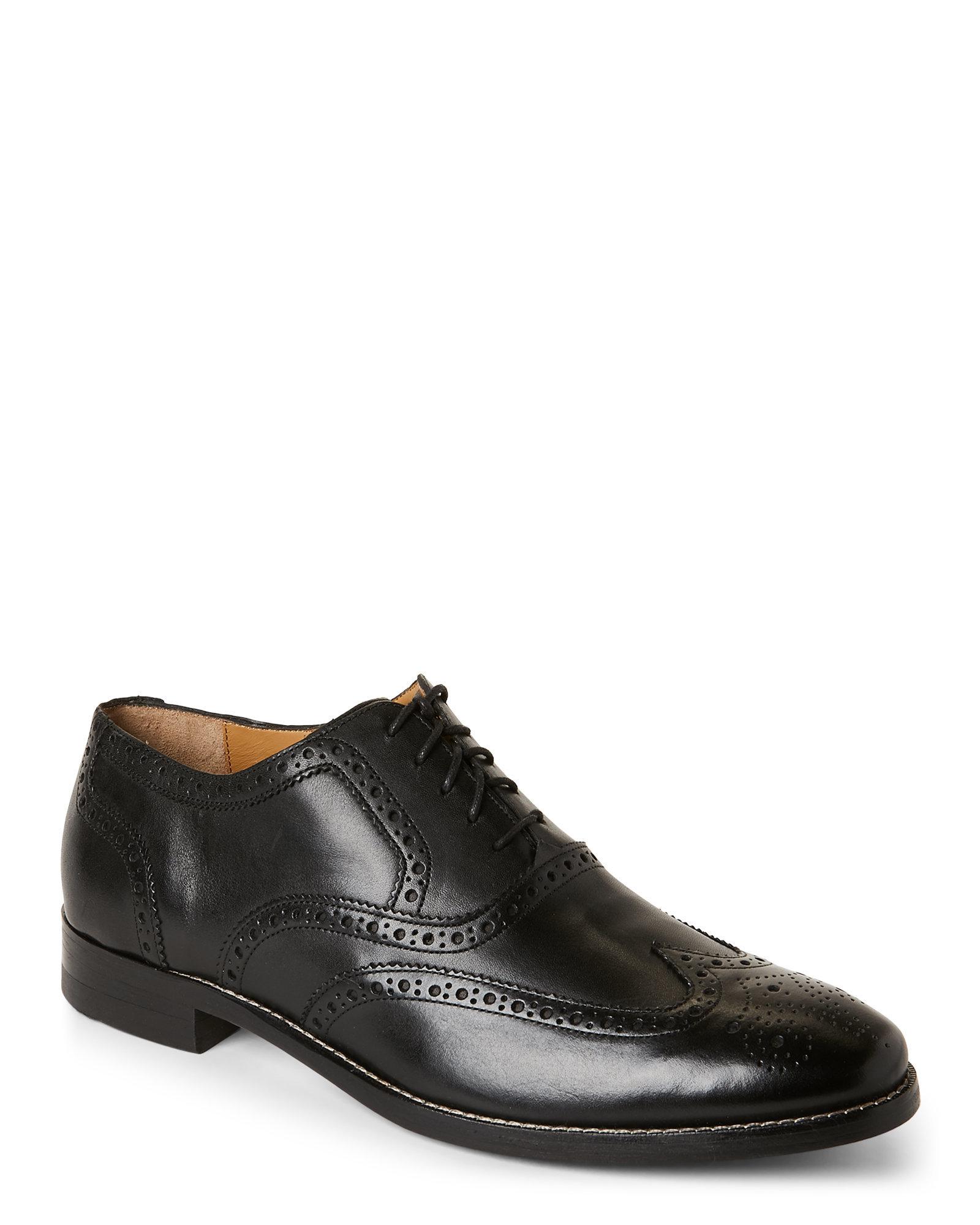 Cole haan Black Cambridge Wingtip Oxfords in Black for Men | Lyst Cole Haan