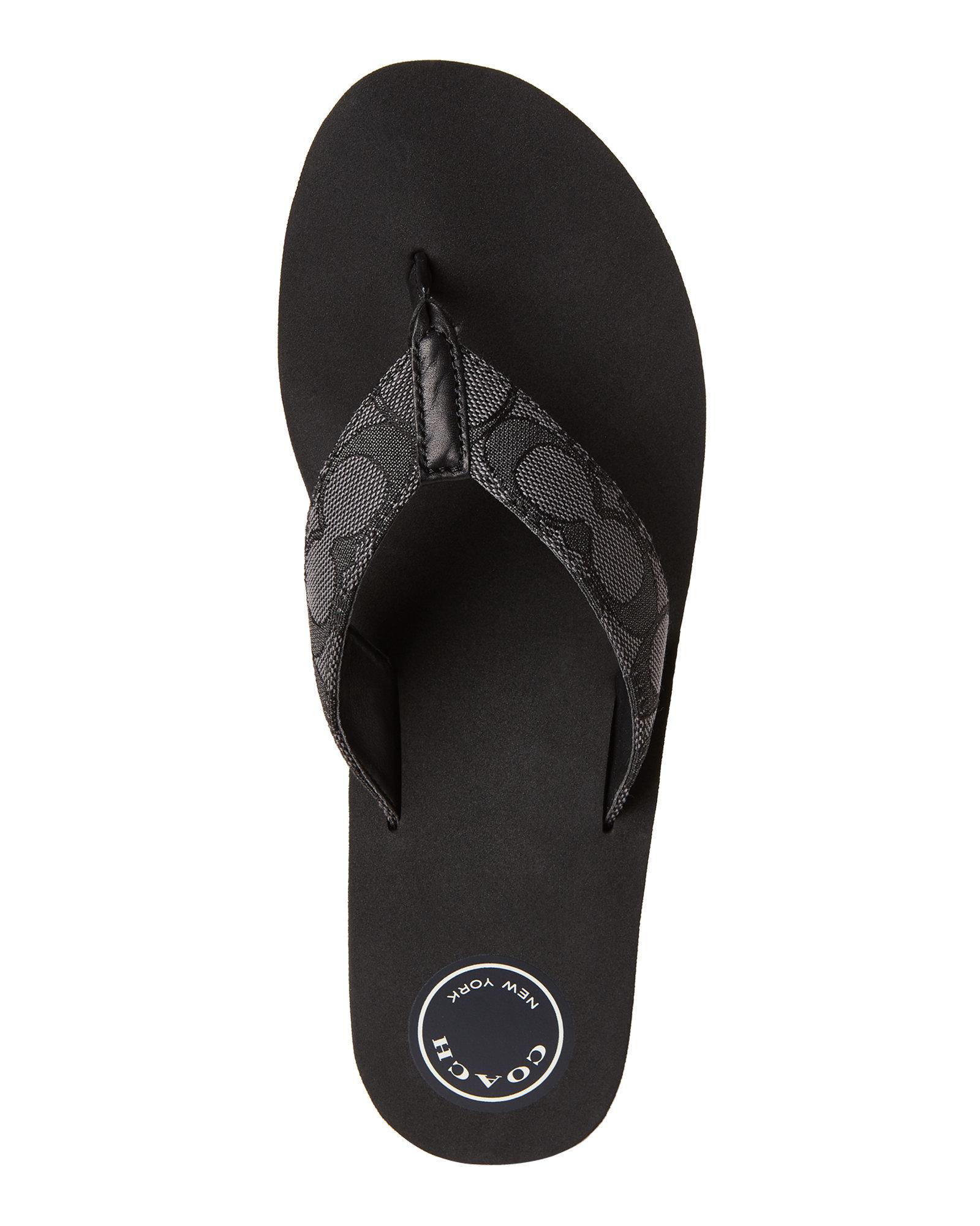coach wedge flip flops