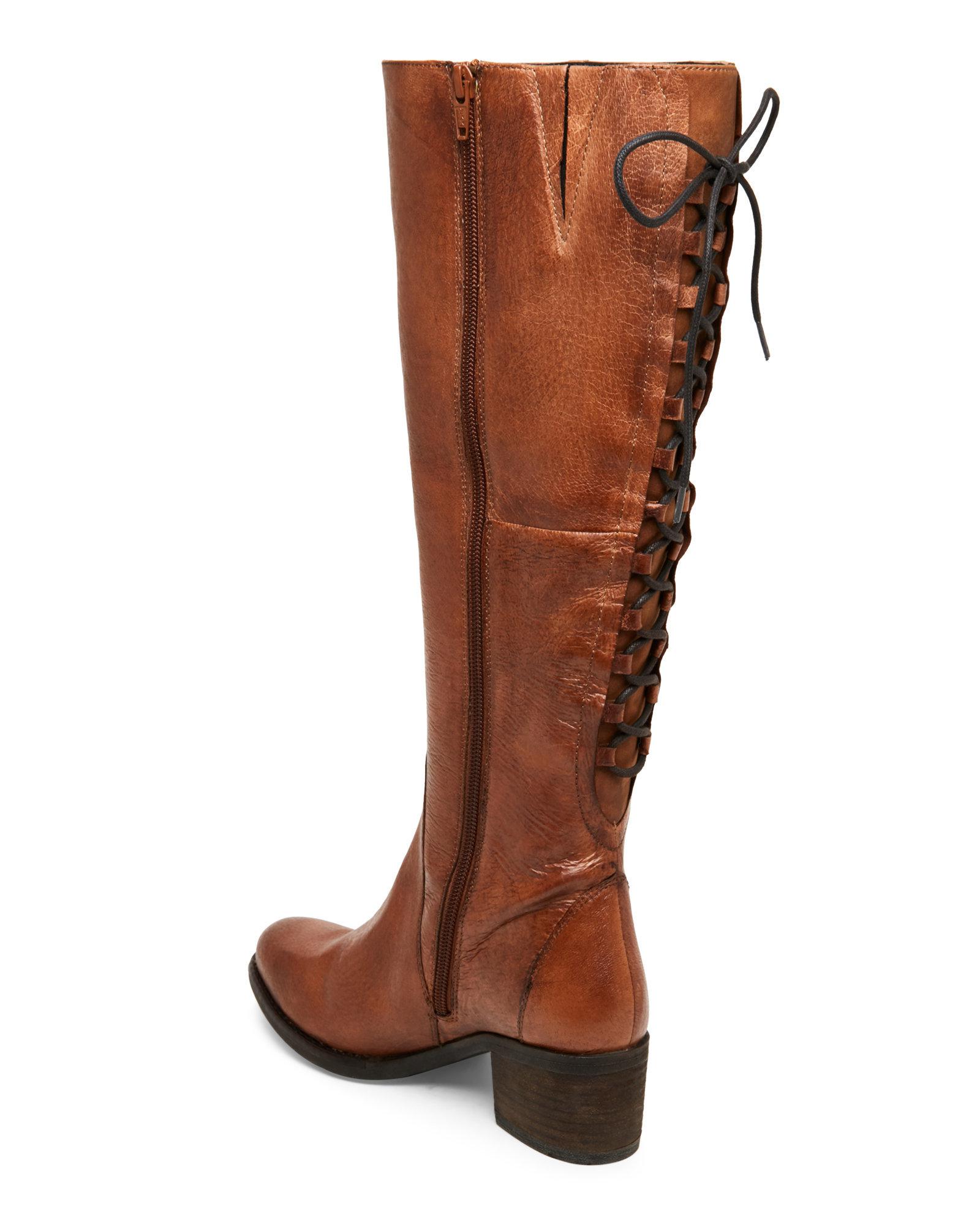 cognac wide calf boots